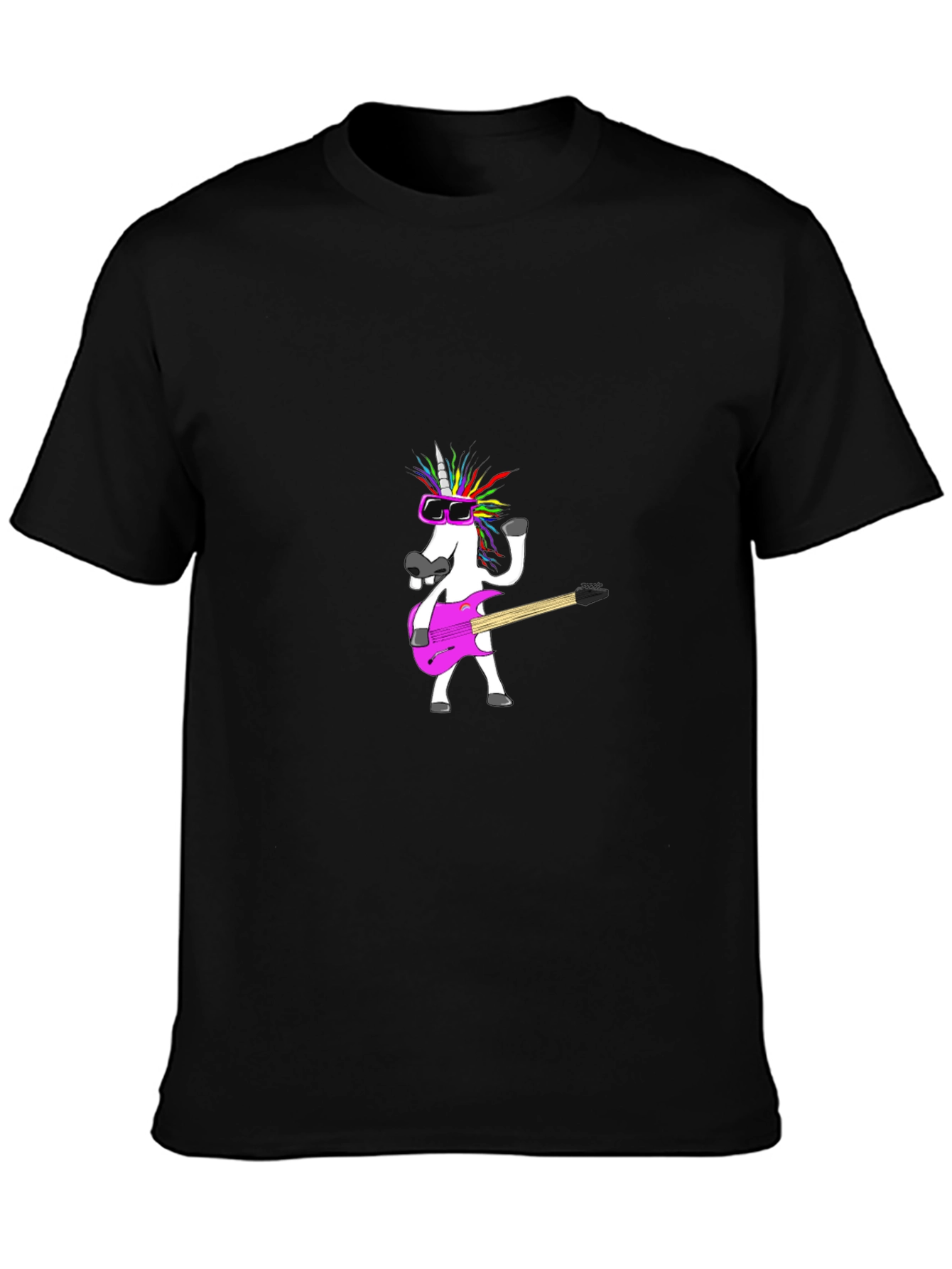 Unicorn Guitarist Black T-Shirt
