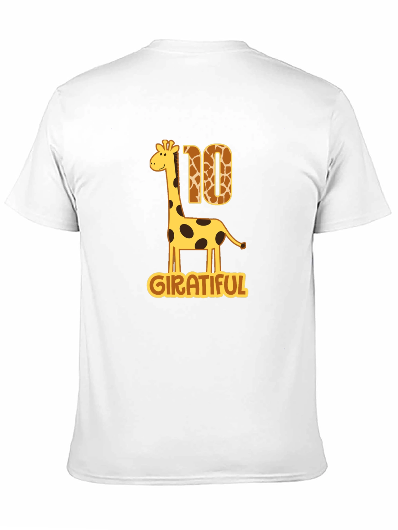 Girateful Birthday T-Shirt - 10th Birthday Giraffe Tee