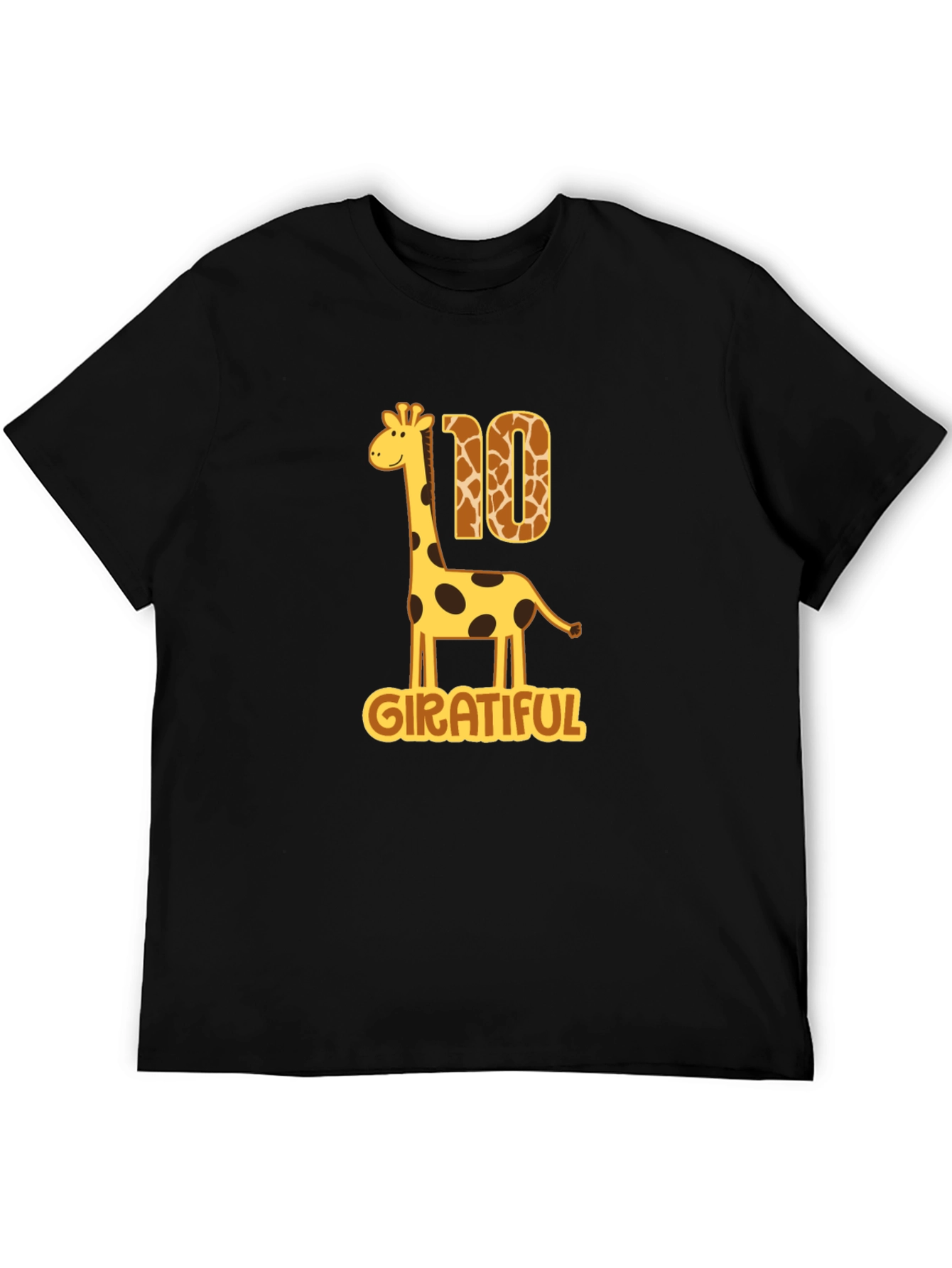 Girateful Birthday T-Shirt - 10th Birthday Giraffe Tee