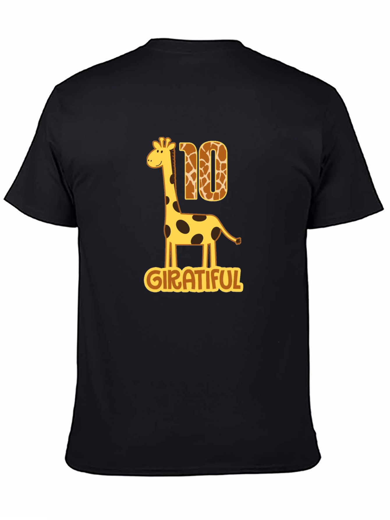 Girateful Birthday T-Shirt - 10th Birthday Giraffe Tee