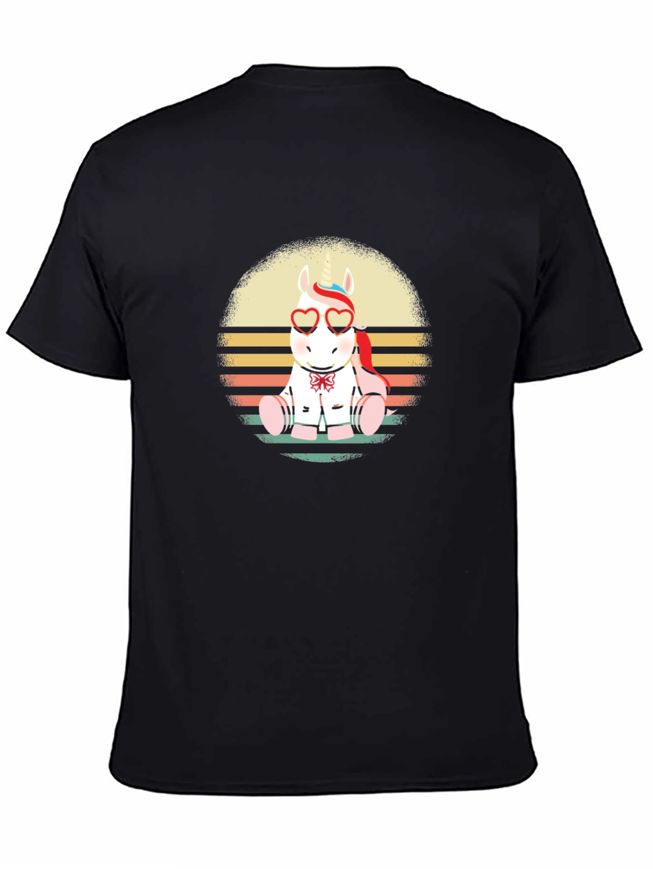 Retro Unicorn Heart Sunglasses T-Shirt