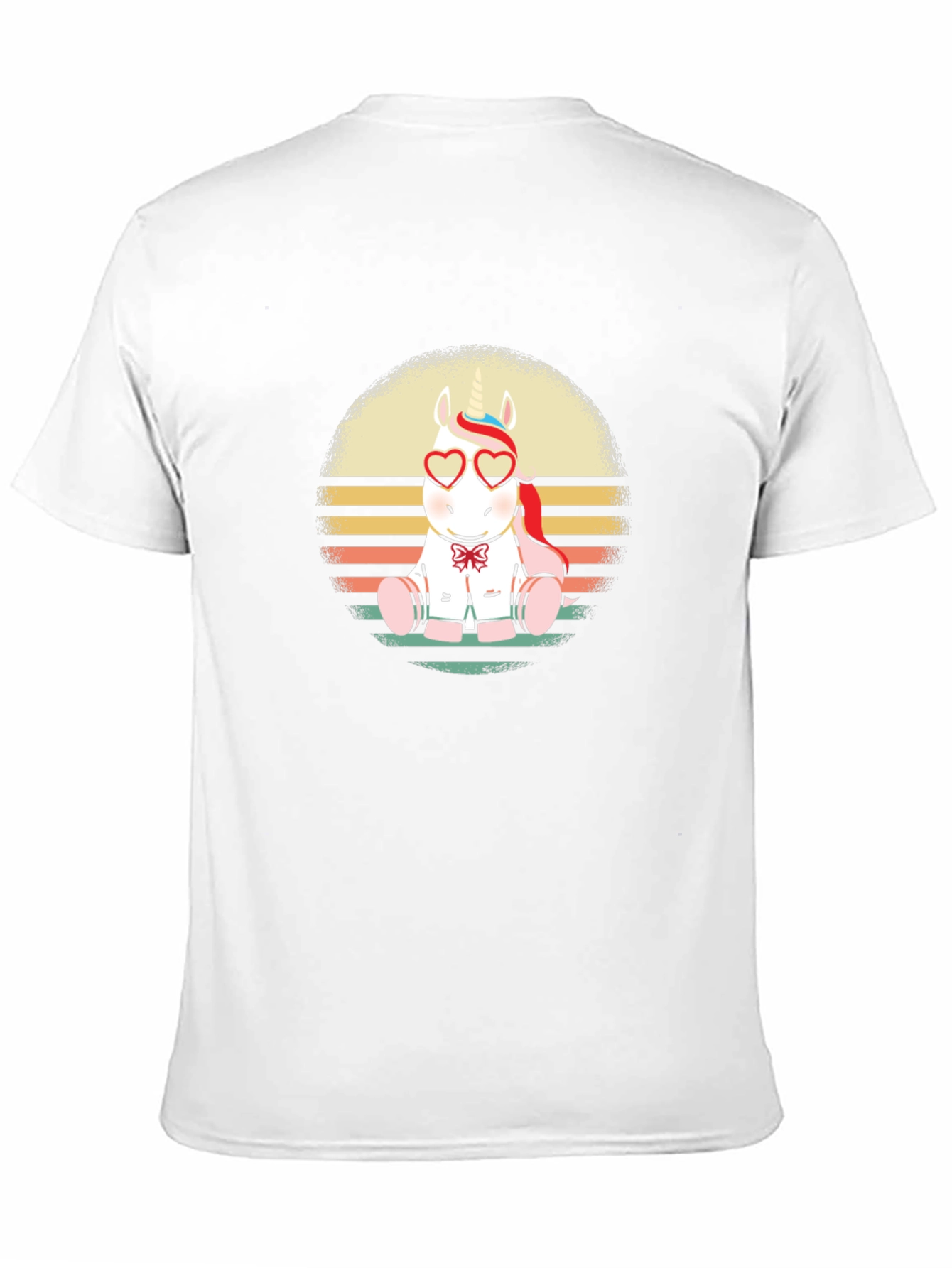 Retro Unicorn Heart Sunglasses T-Shirt