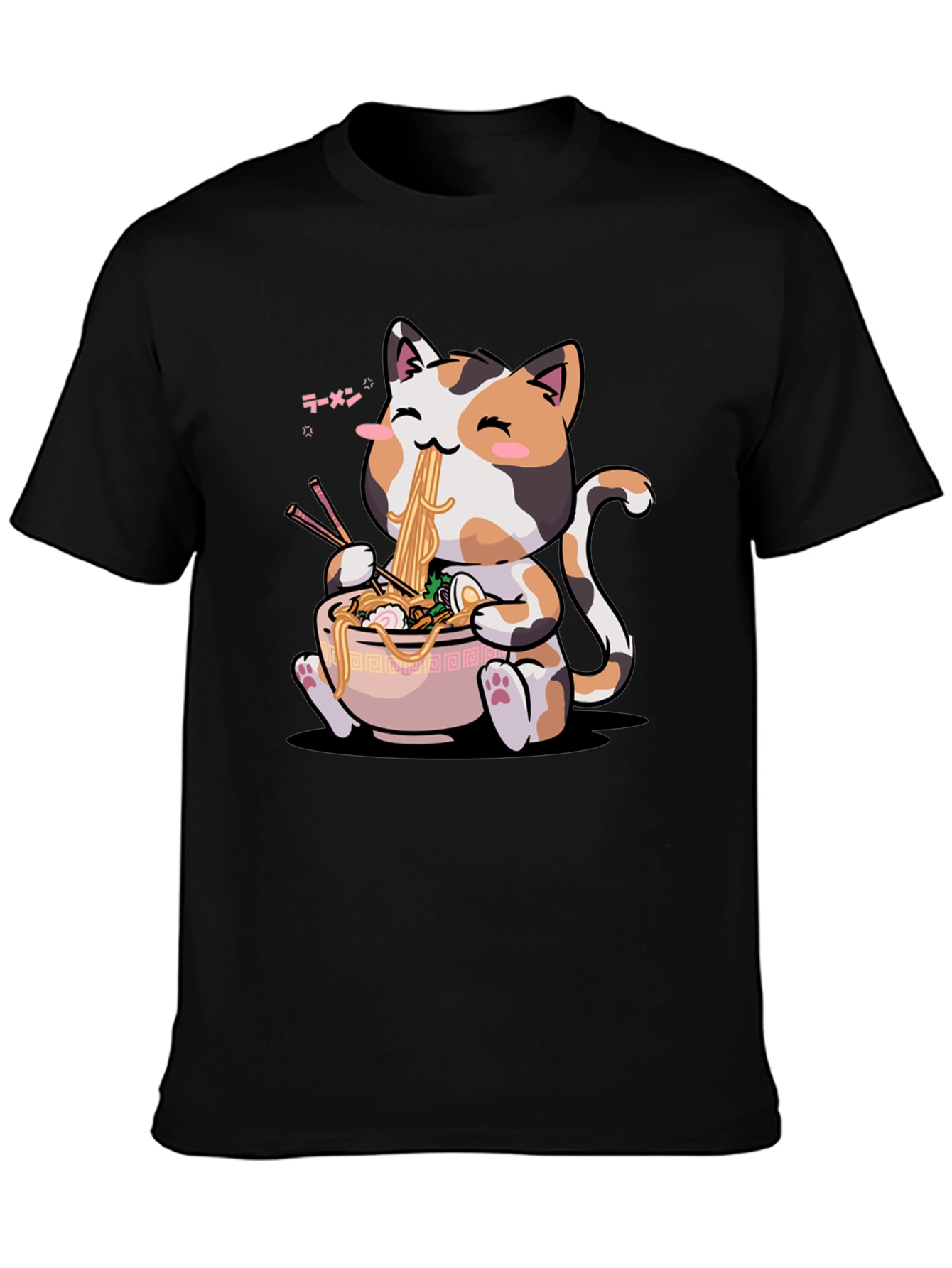 Kawaii Cat Ramen T-Shirt - Unisex Anime Style
