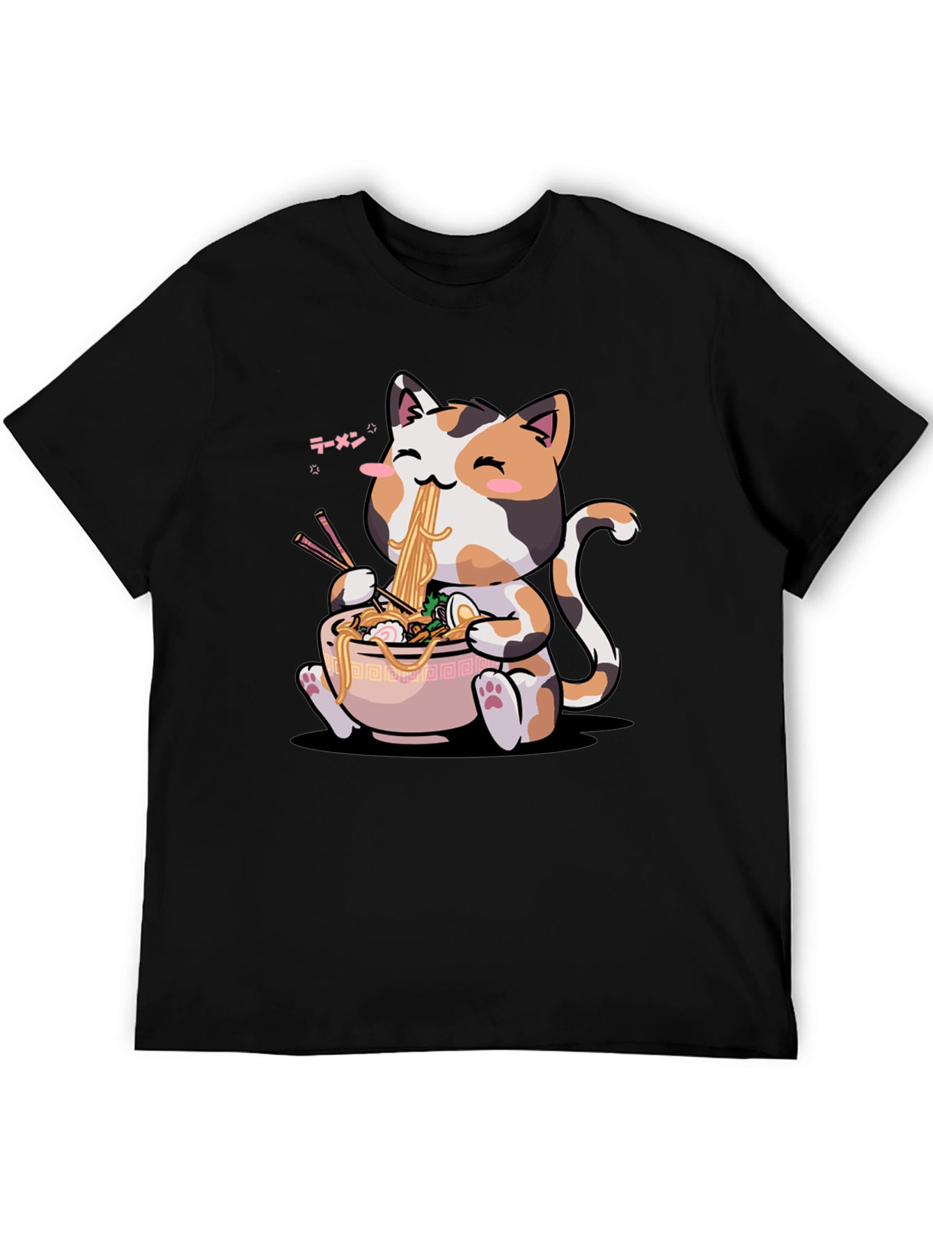 Kawaii Cat Ramen T-Shirt - Unisex Anime Style