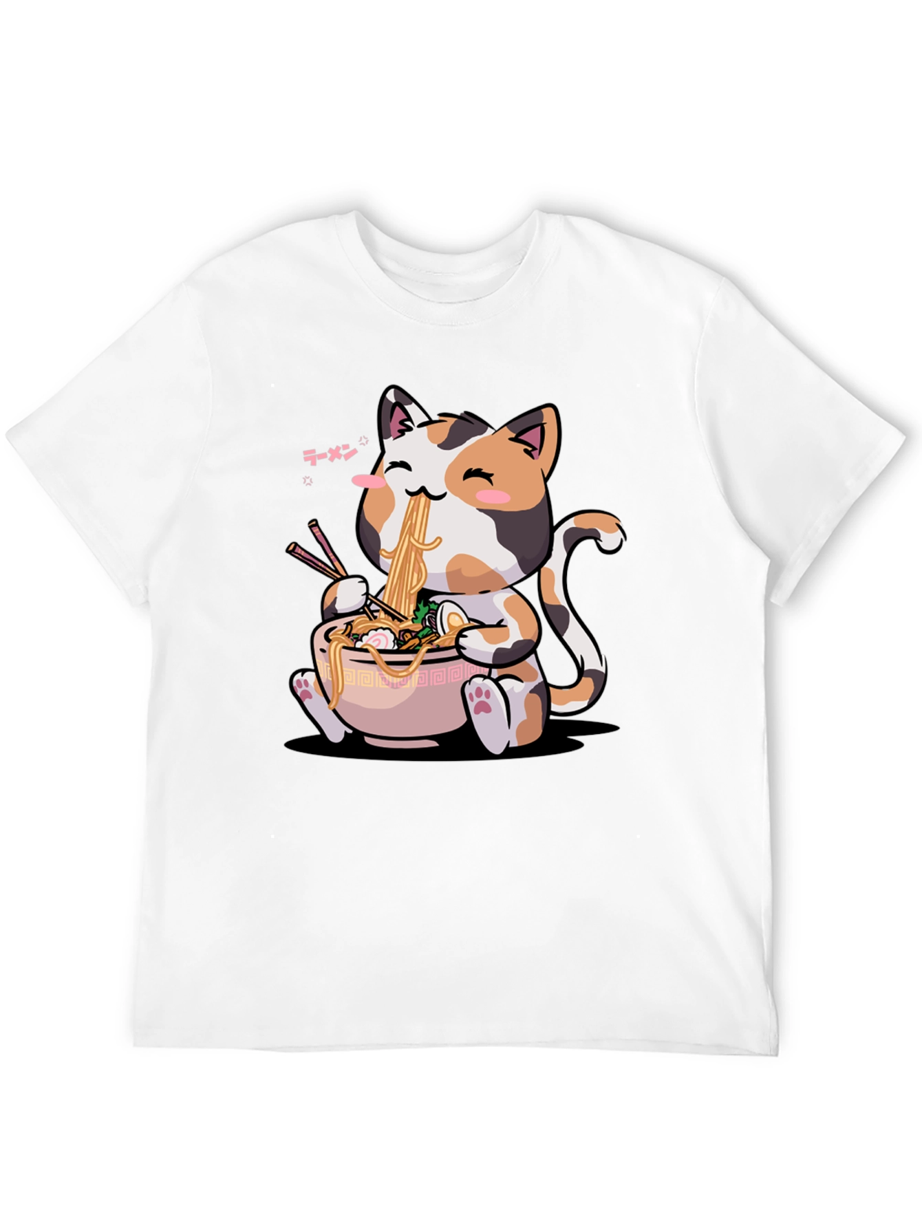 Kawaii Cat Ramen T-Shirt - Unisex Anime Style