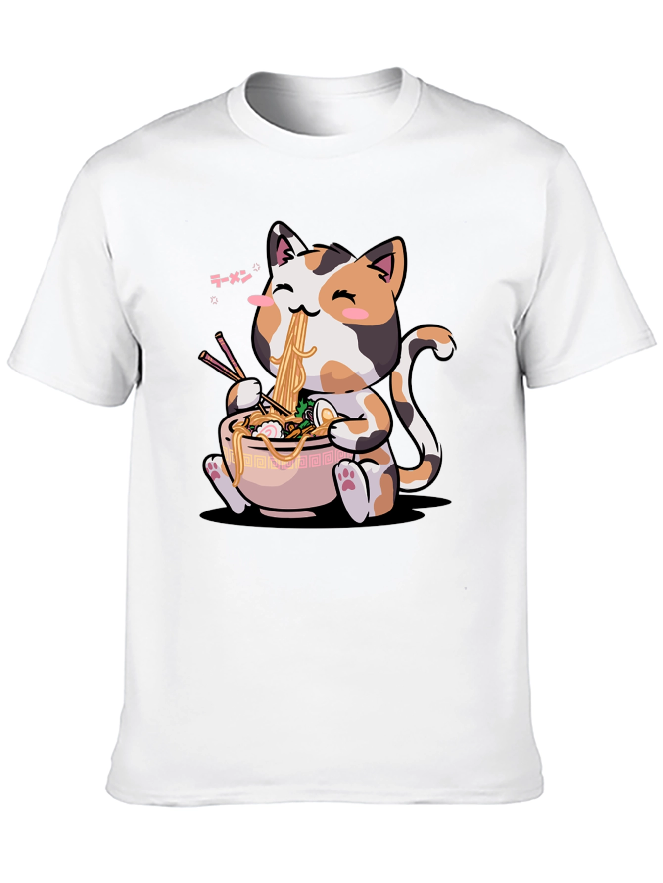 Kawaii Cat Ramen T-Shirt - Unisex Anime Style