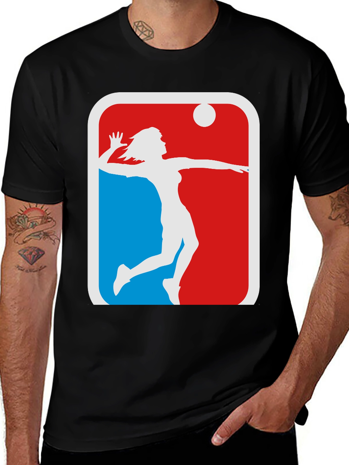 Volleyball Player Graphic T-Shirt
