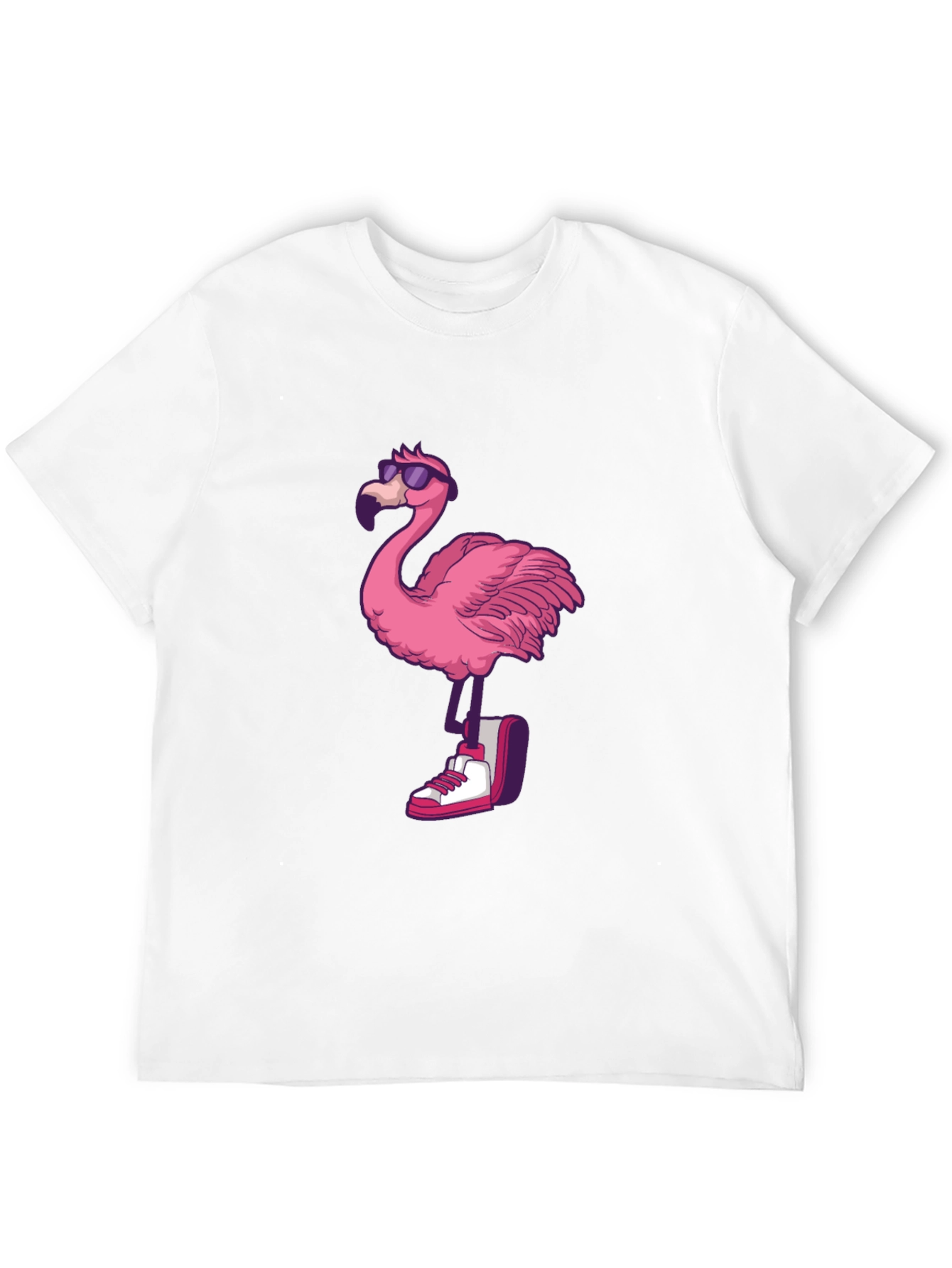 Cool Flamingo Graphic Tee - Black T-Shirt