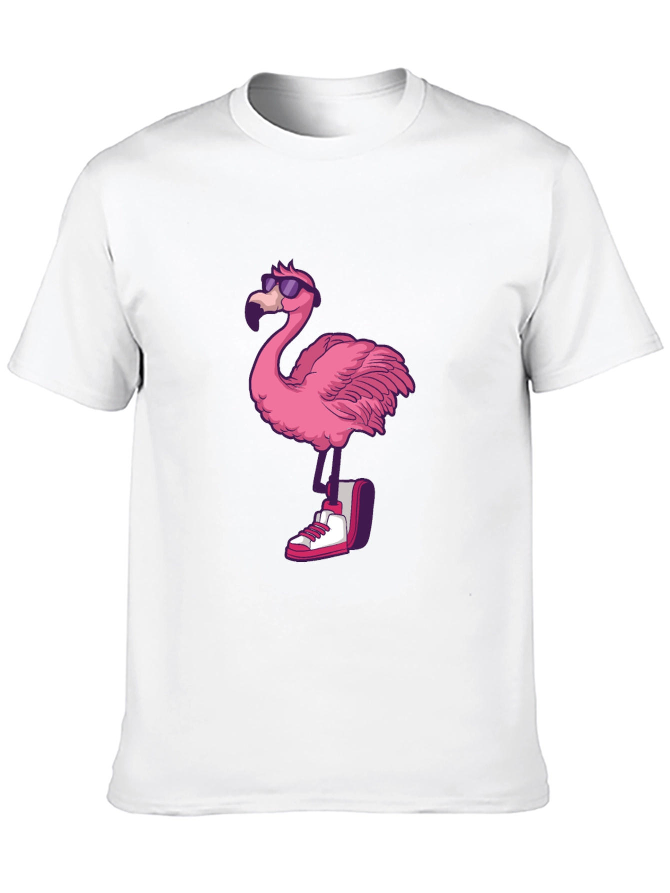 Cool Flamingo Graphic Tee - Black T-Shirt
