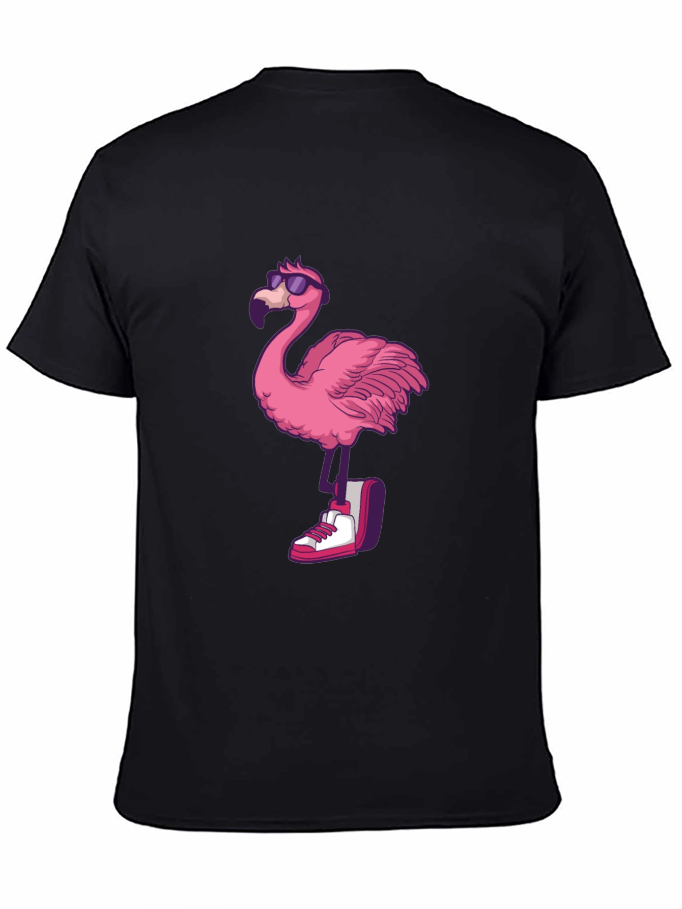 Cool Flamingo Graphic Tee - Black T-Shirt