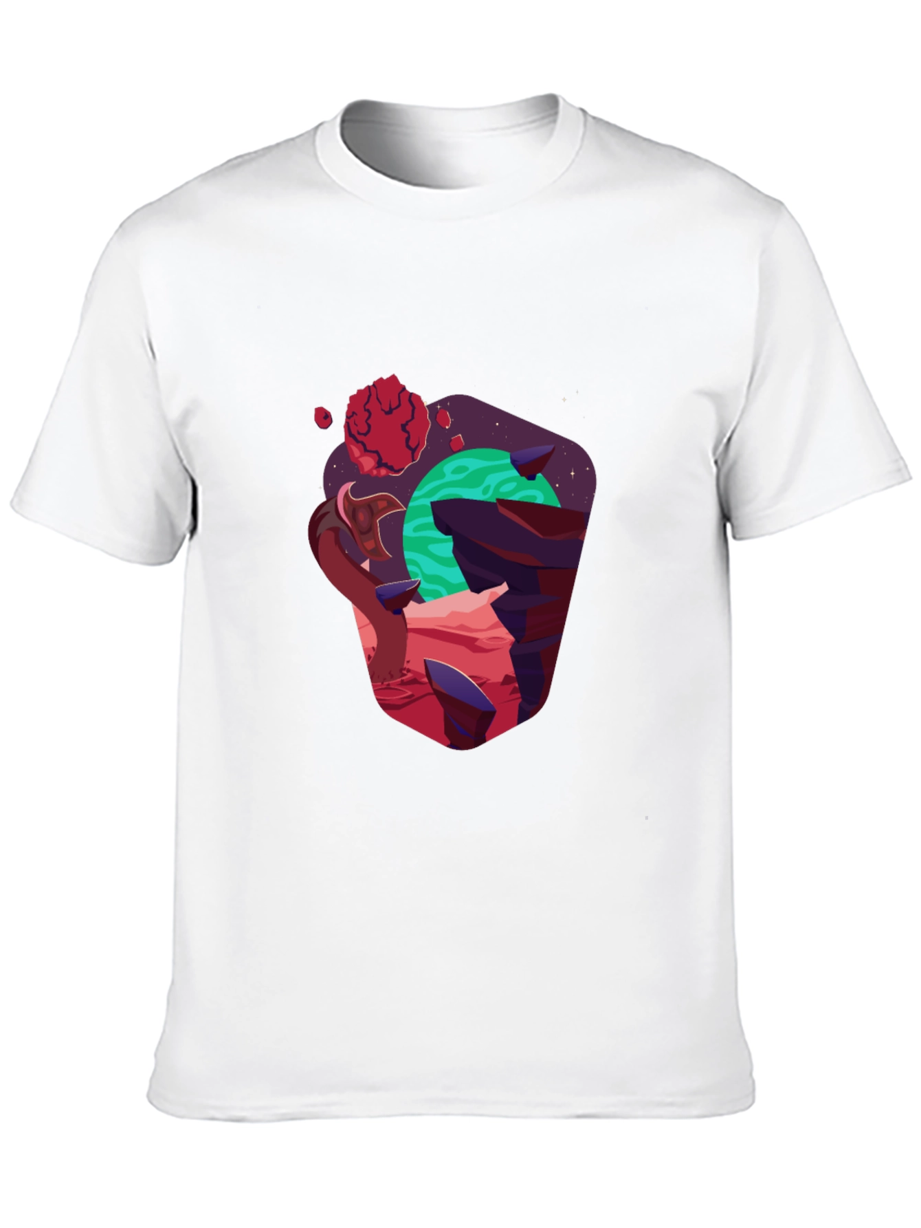 Cosmic Planet Graphic Black T-Shirt