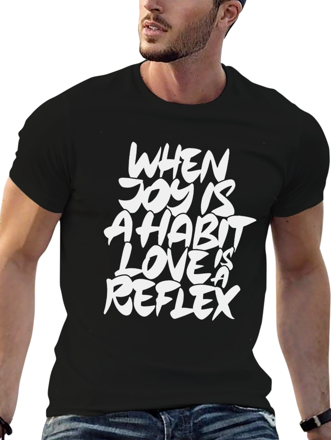 Joy is a Habit Graphic Tee - Black
