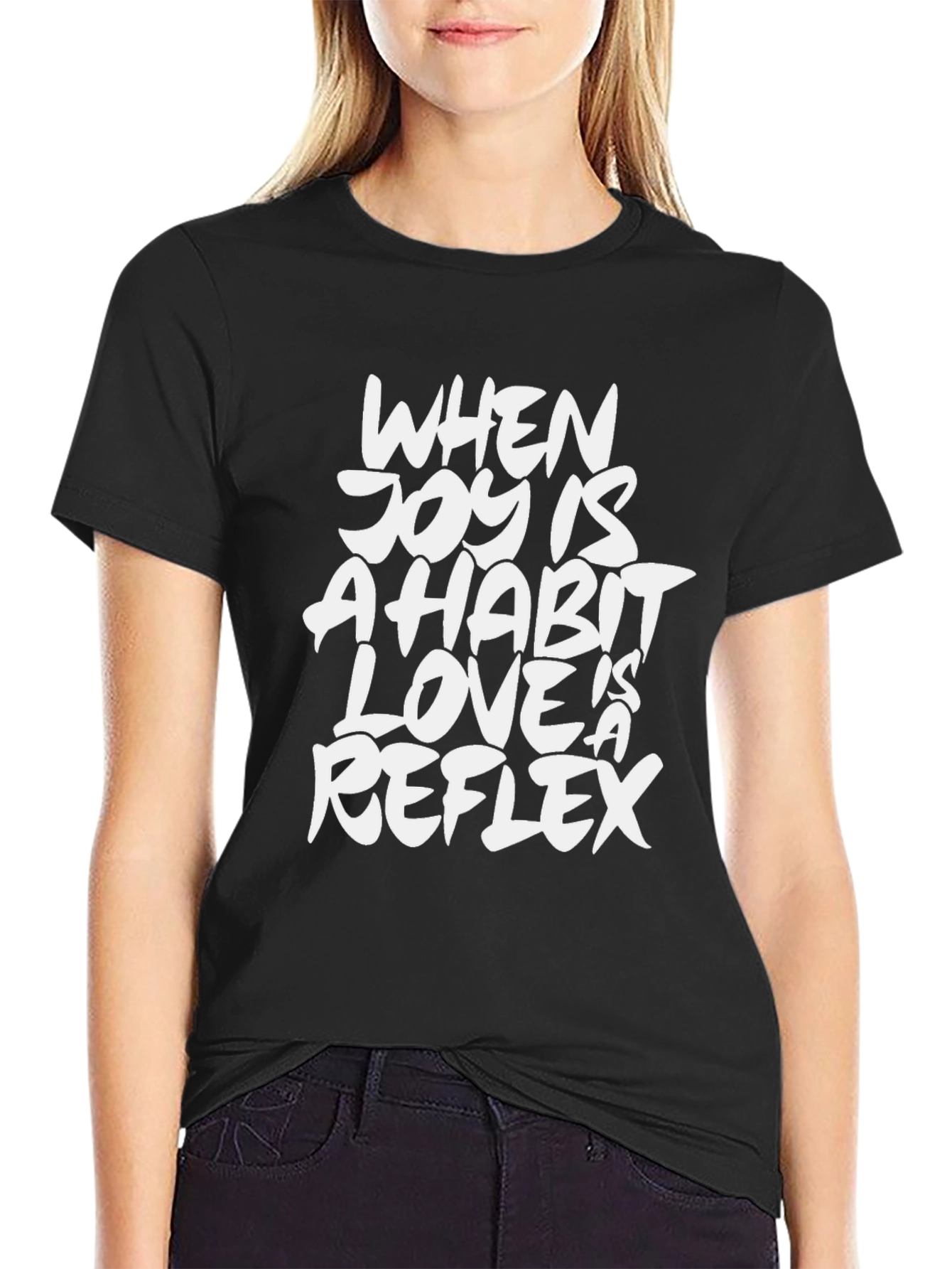 Joy is a Habit Graphic Tee - Black