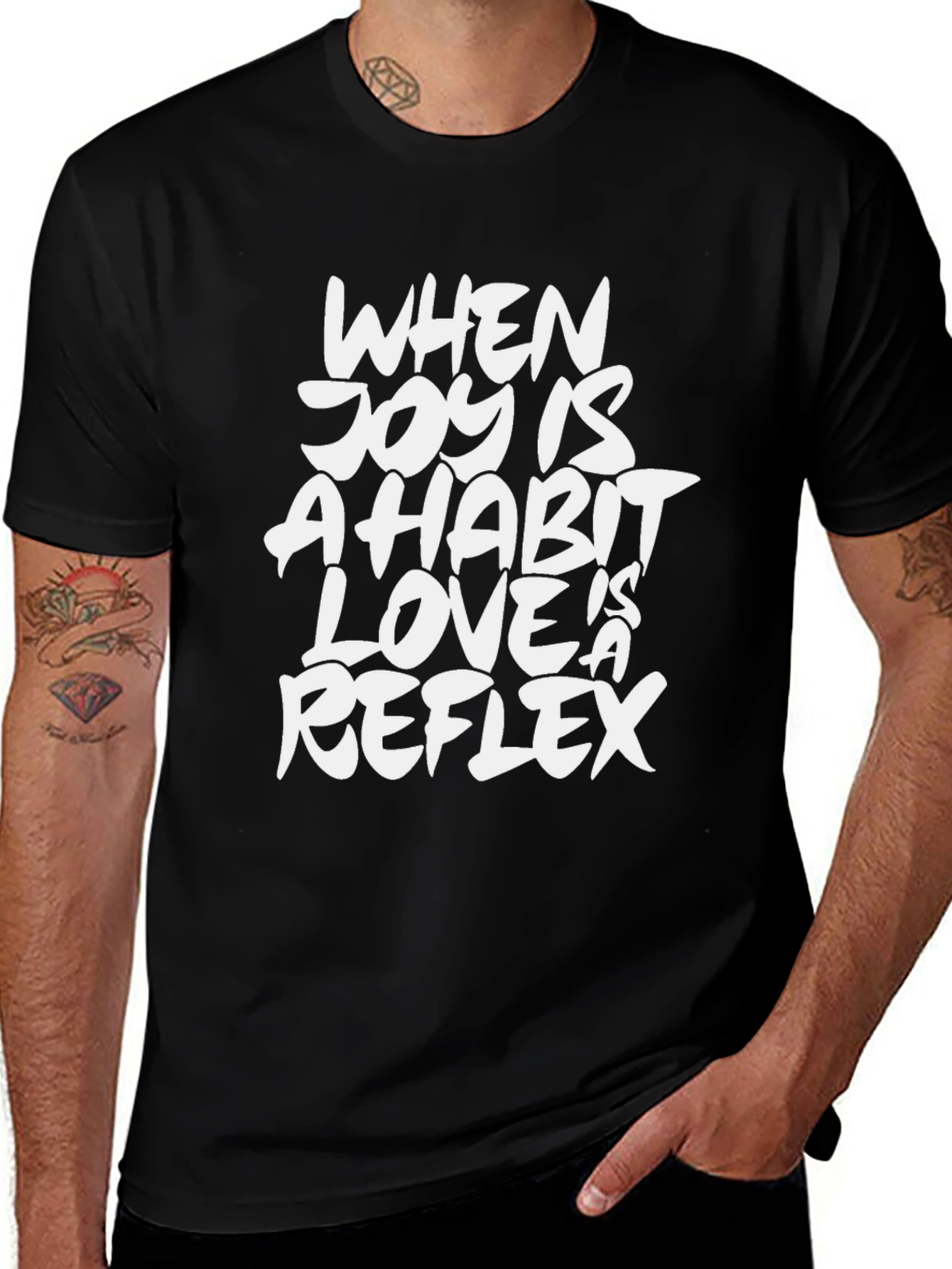 Joy is a Habit Graphic Tee - Black