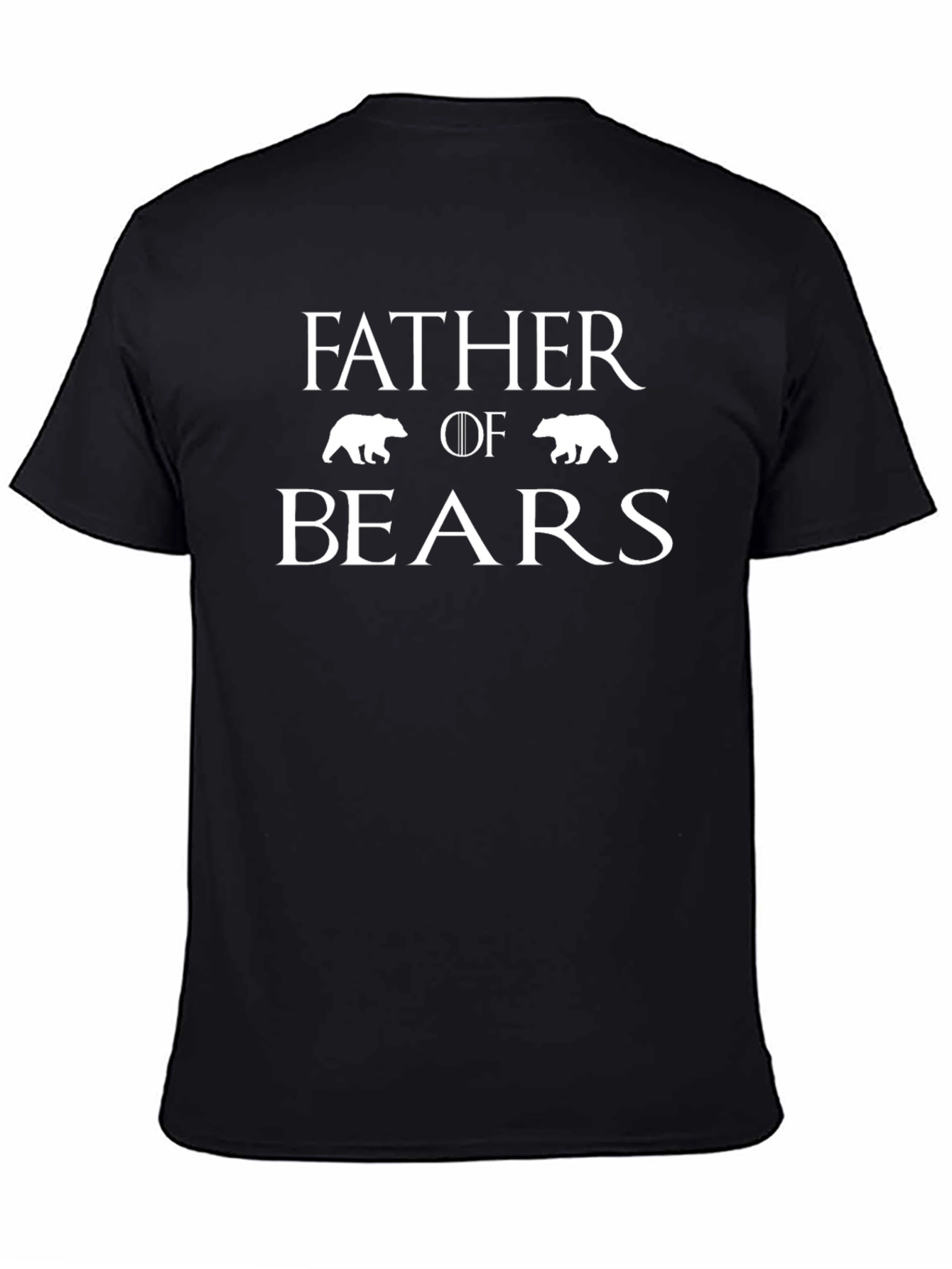 Father of Bears Graphic T-Shirt - Black Cotton Tee
