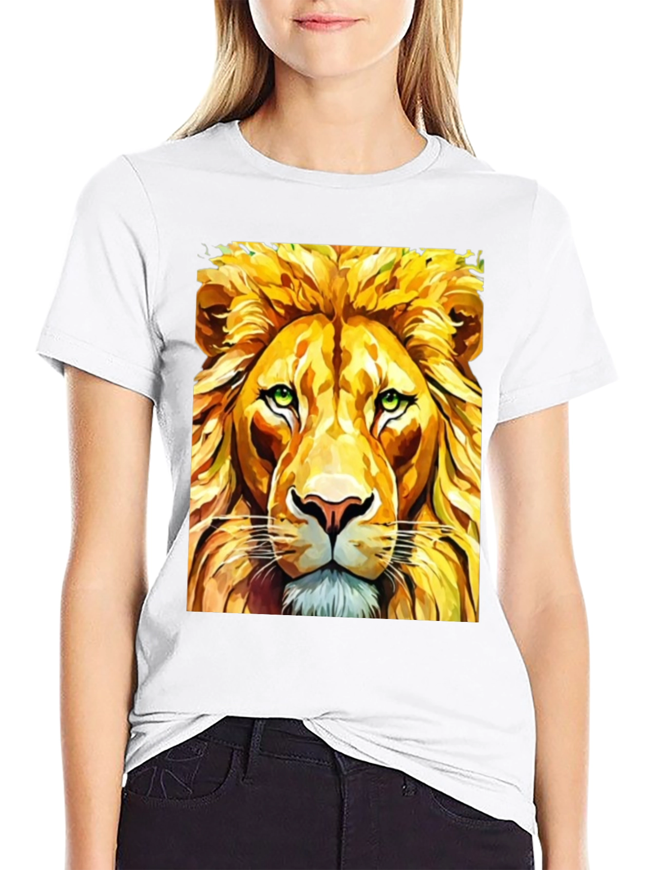 Lion Graphic T-Shirt - Bold Animal Print Tee