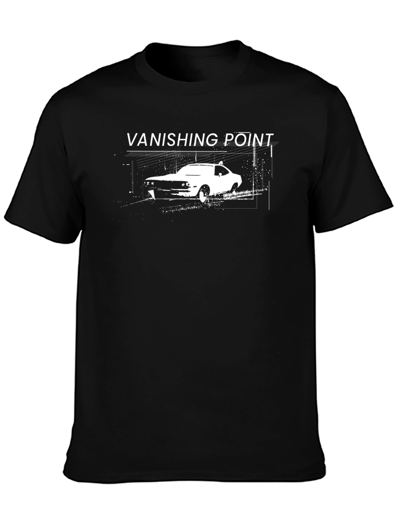 Vanishing Point Car Graphic Tee - Classic Movie T-Shirt