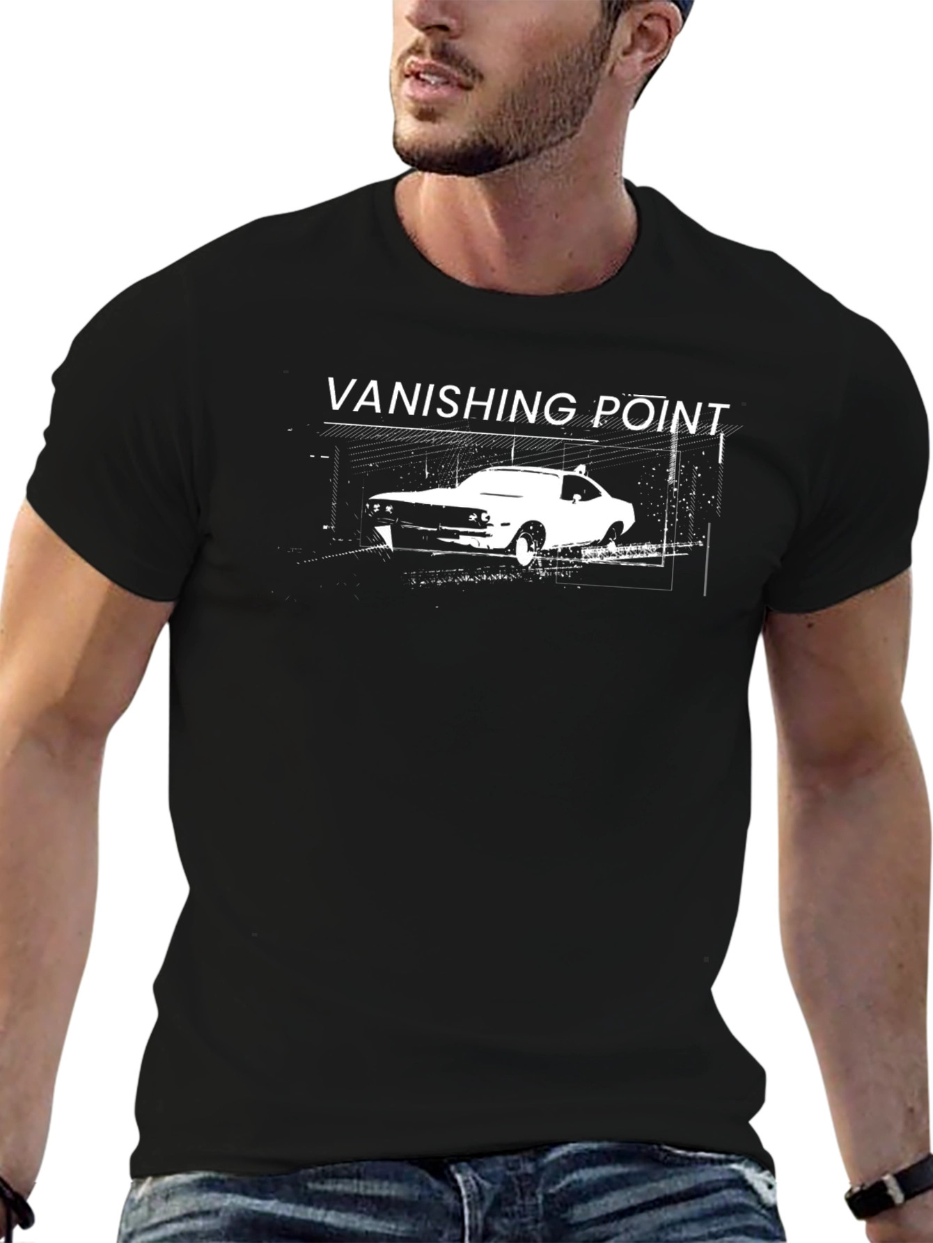 Vanishing Point Car Graphic Tee - Classic Movie T-Shirt