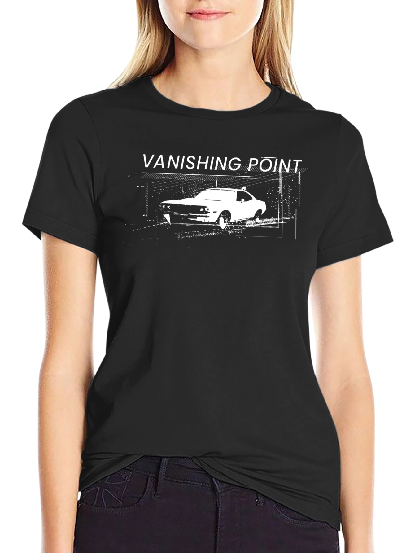 Vanishing Point Car Graphic Tee - Classic Movie T-Shirt