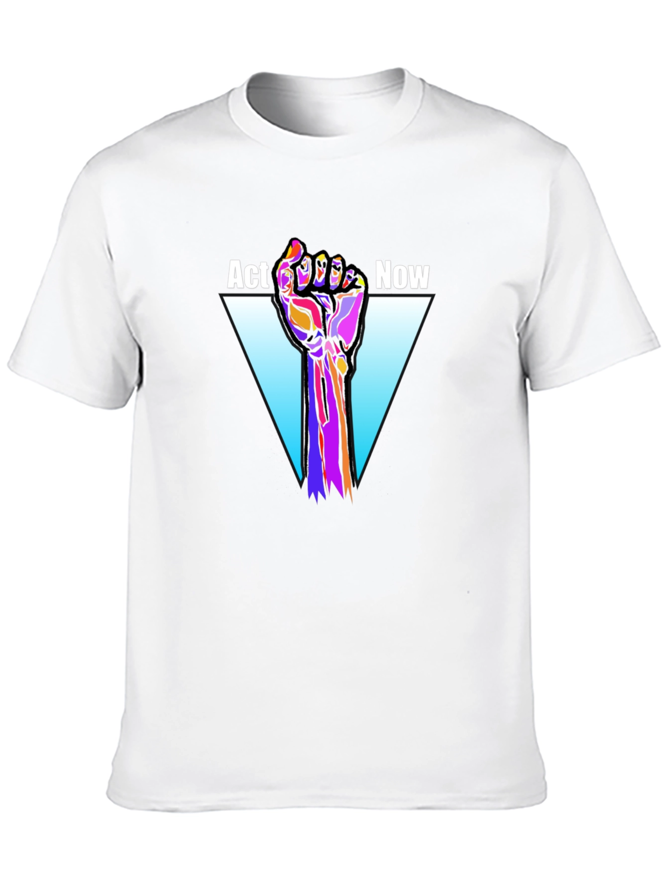Act Now Graphic Tee - Black Cotton T-Shirt
