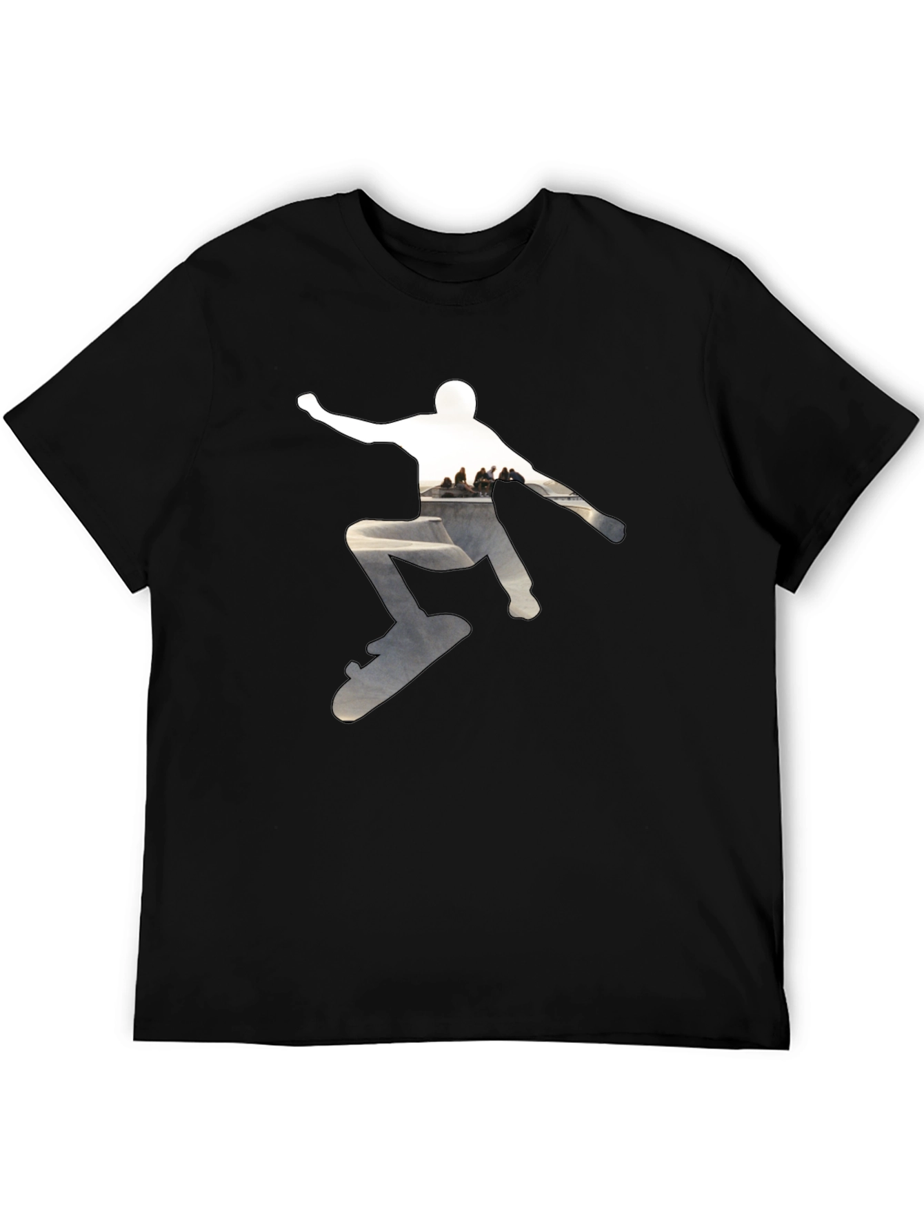 Skateboarder Graphic Black T-Shirt