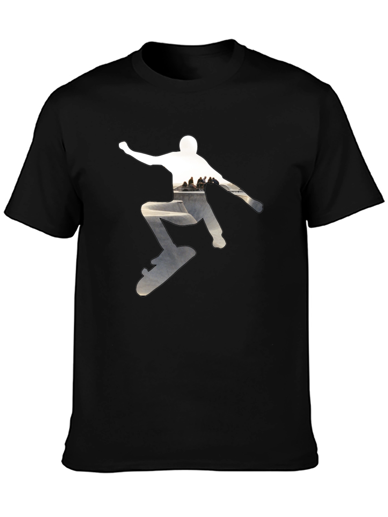 Skateboarder Graphic Black T-Shirt