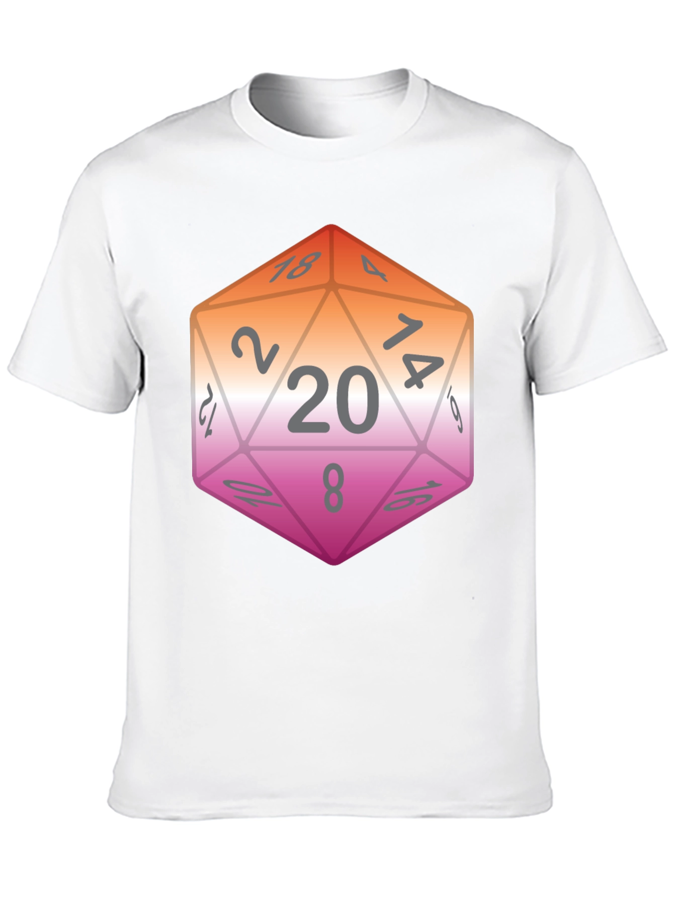 LGBT D20 Dice Graphic Tee - Pride Style