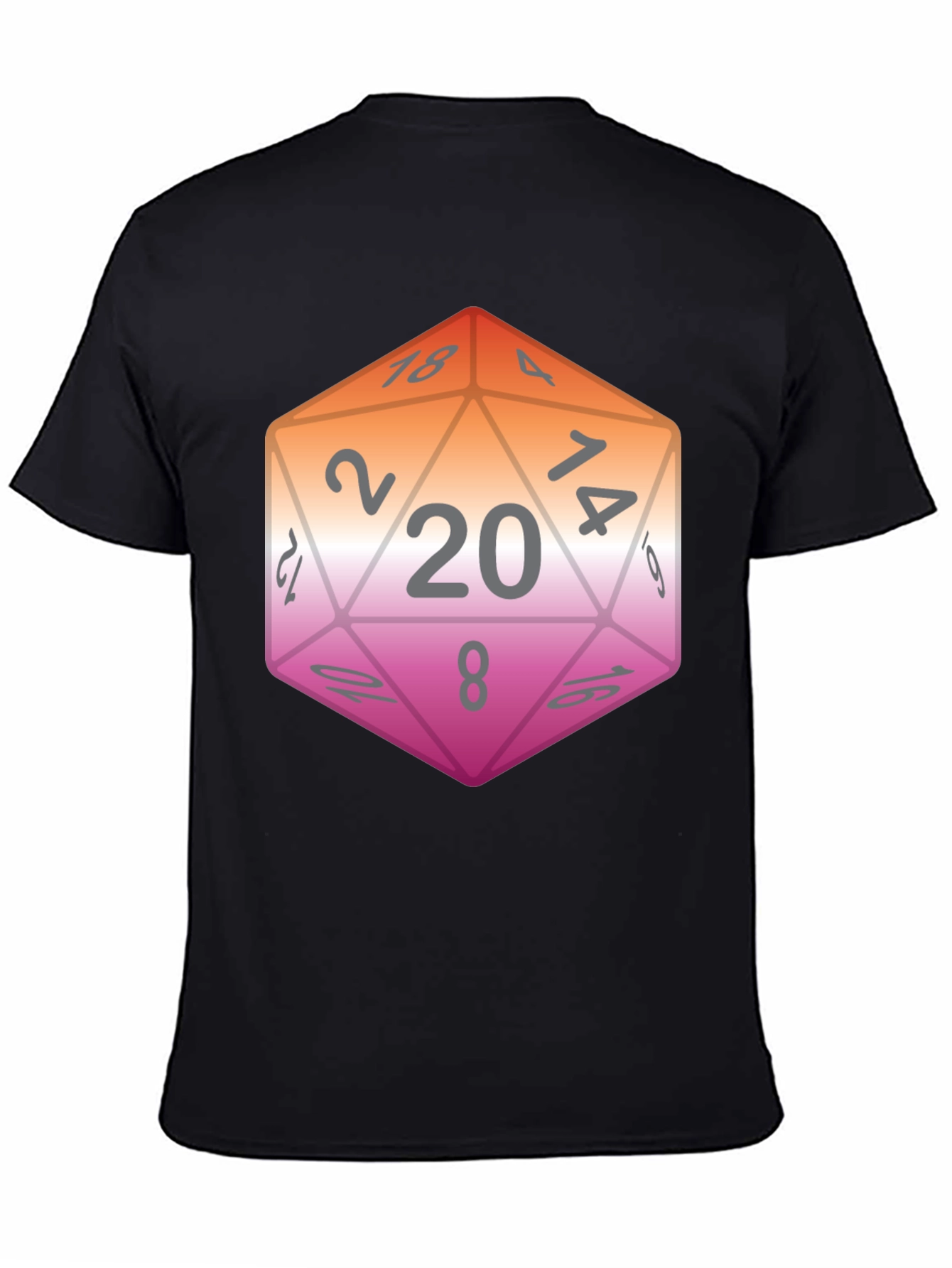 LGBT D20 Dice Graphic Tee - Pride Style