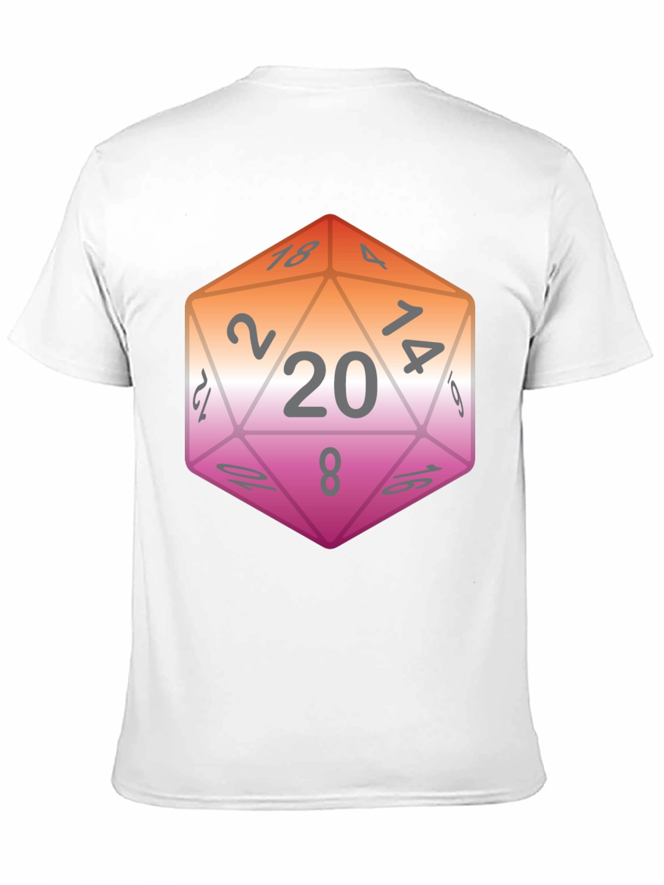 LGBT D20 Dice Graphic Tee - Pride Style