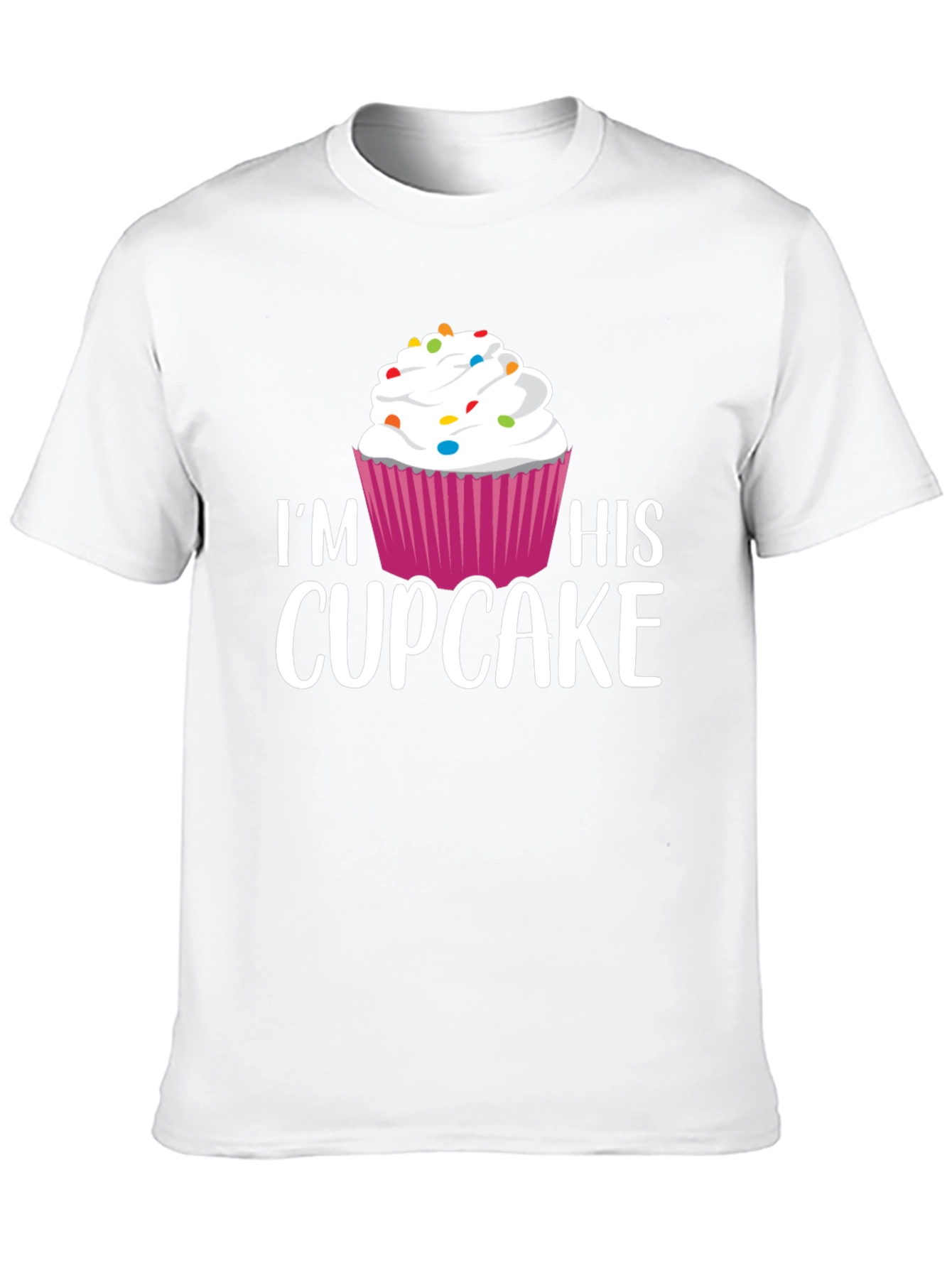 Im His Cupcake Graphic Tee - Black Cotton Blend