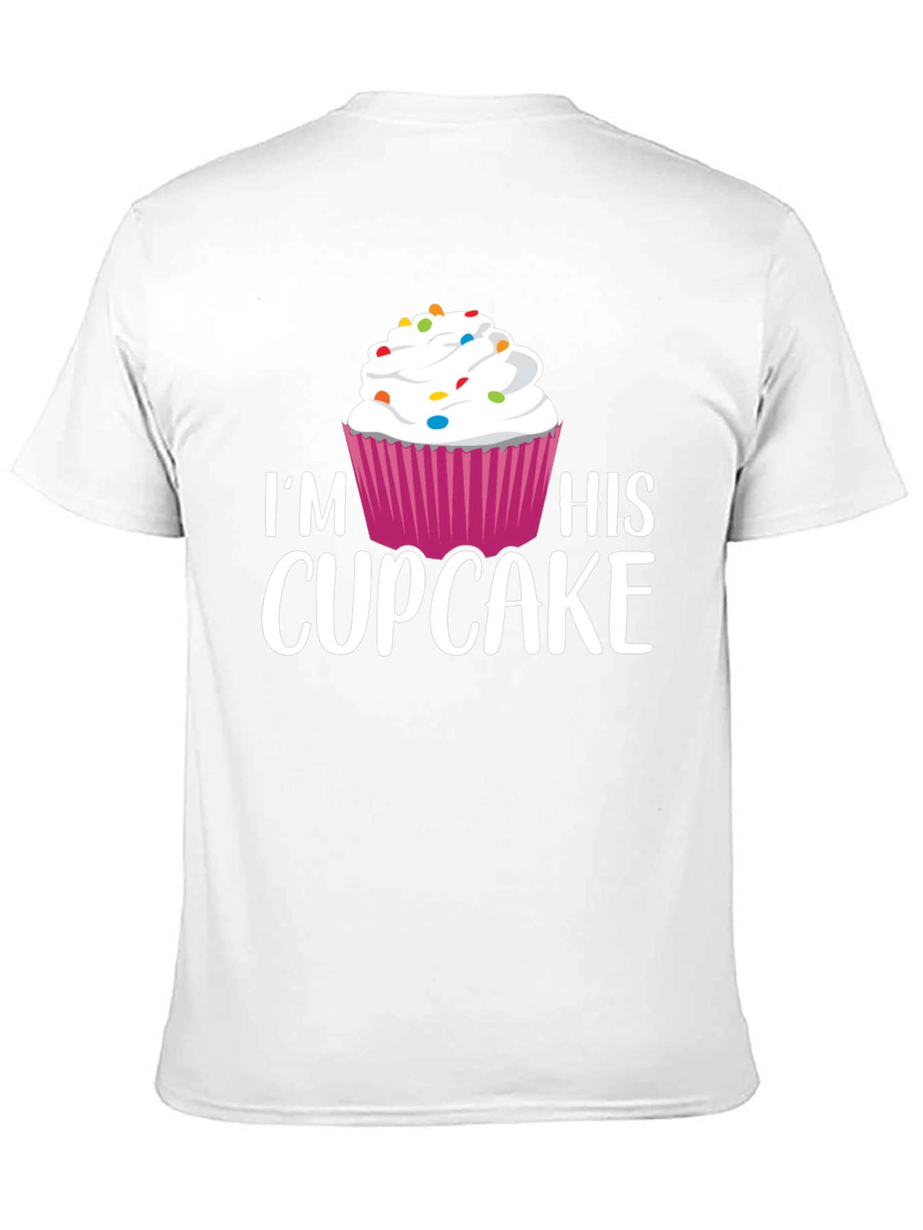 Im His Cupcake Graphic Tee - Black Cotton Blend
