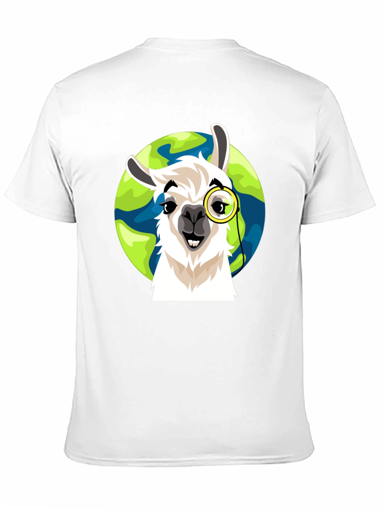 Llama Monocle Graphic T-Shirt - Eco-Friendly Design