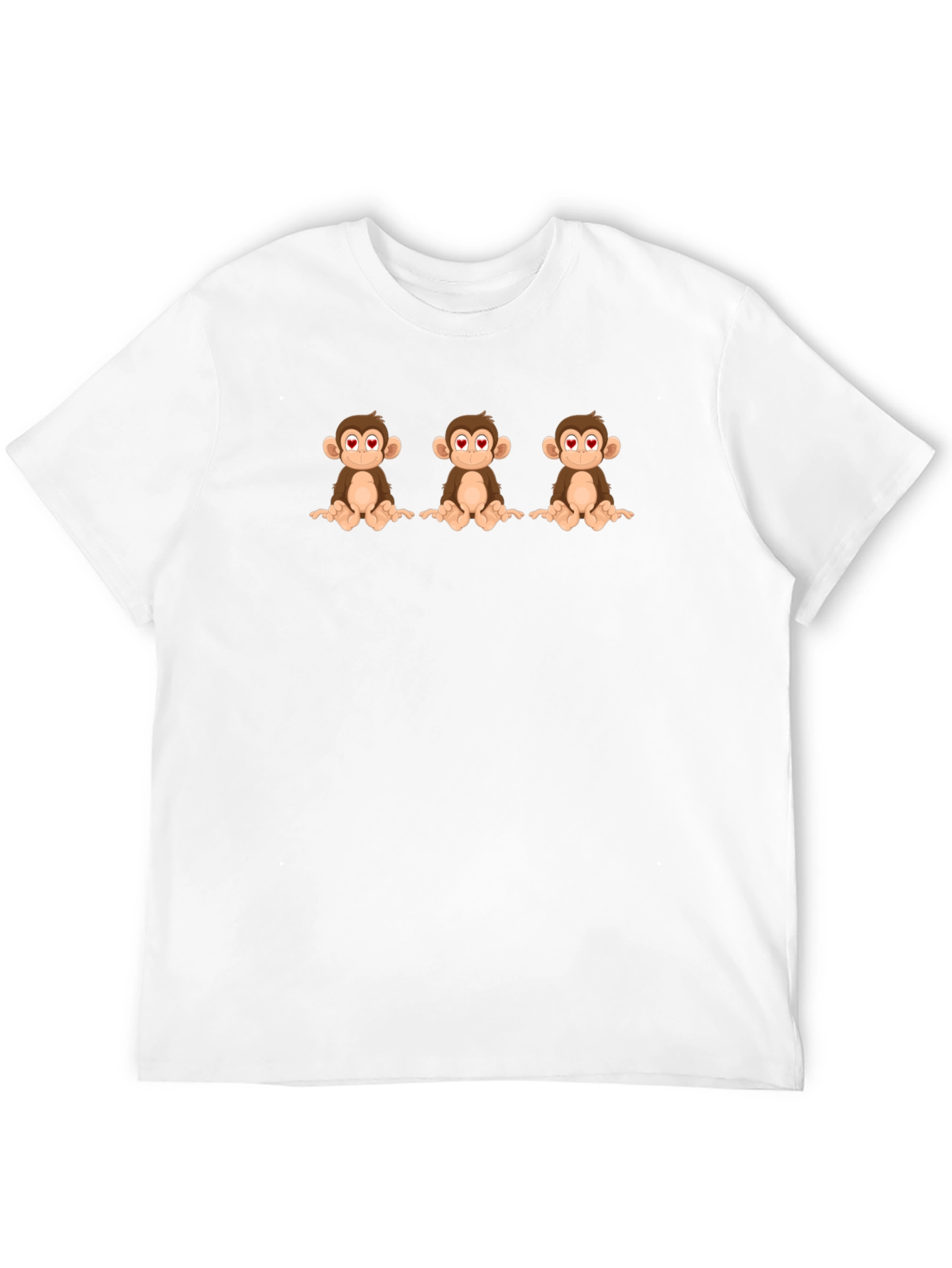 Monkey Love Heart Eyes Graphic T-Shirt