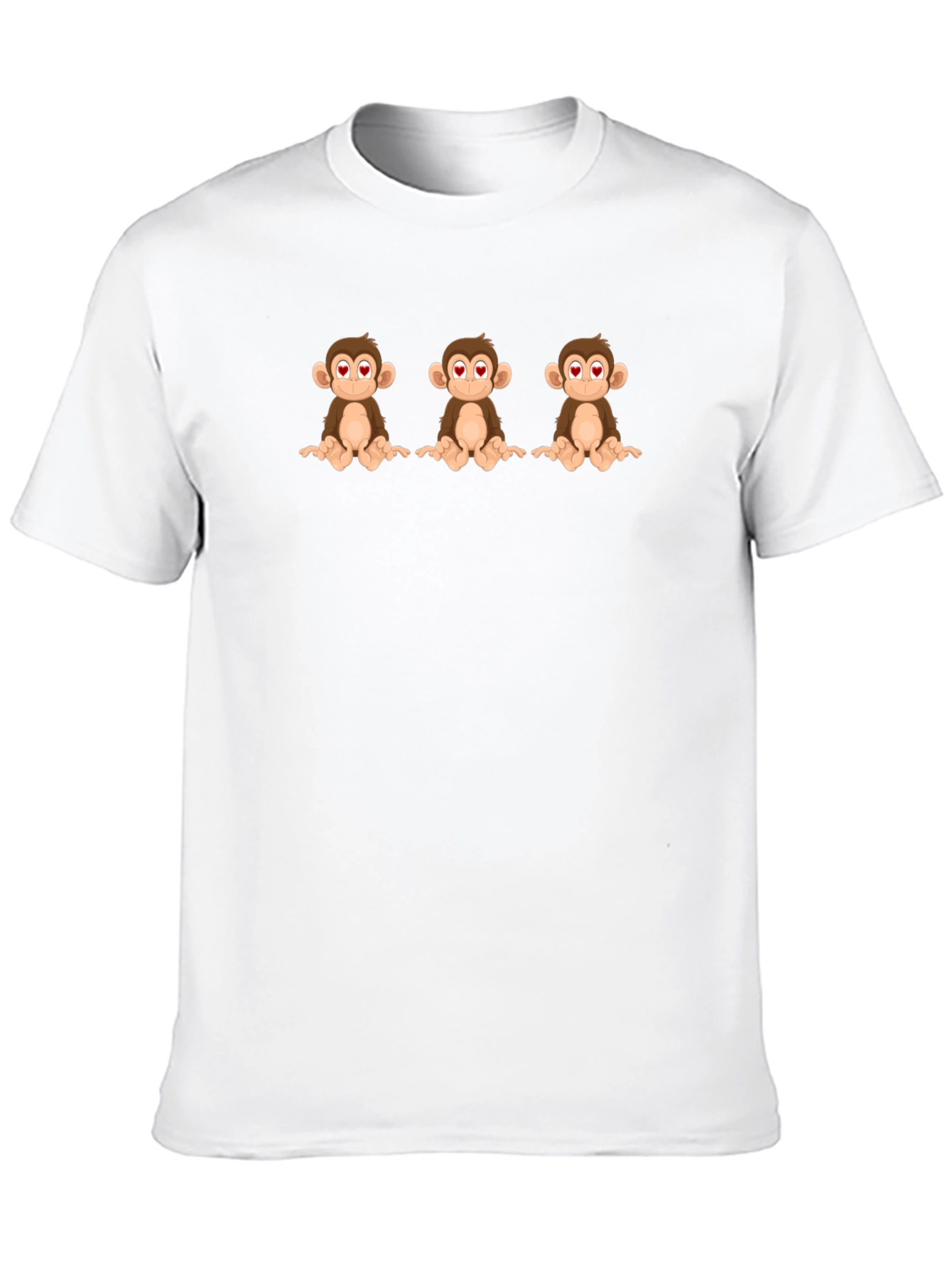 Monkey Love Heart Eyes Graphic T-Shirt