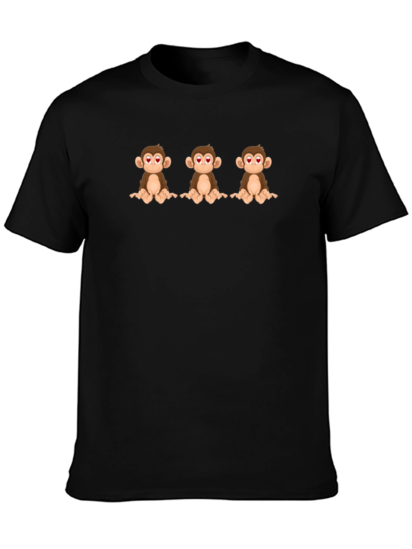 Monkey Love Heart Eyes Graphic T-Shirt