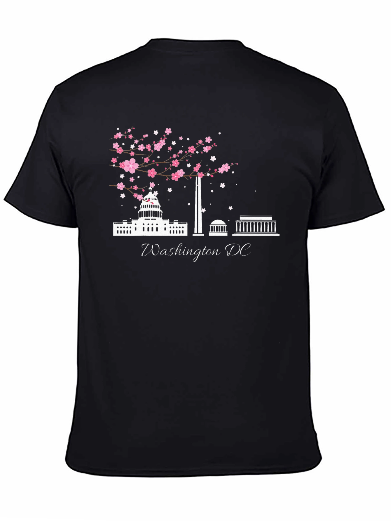 Washington D.C. Skyline Cherry Blossom Graphic Tee