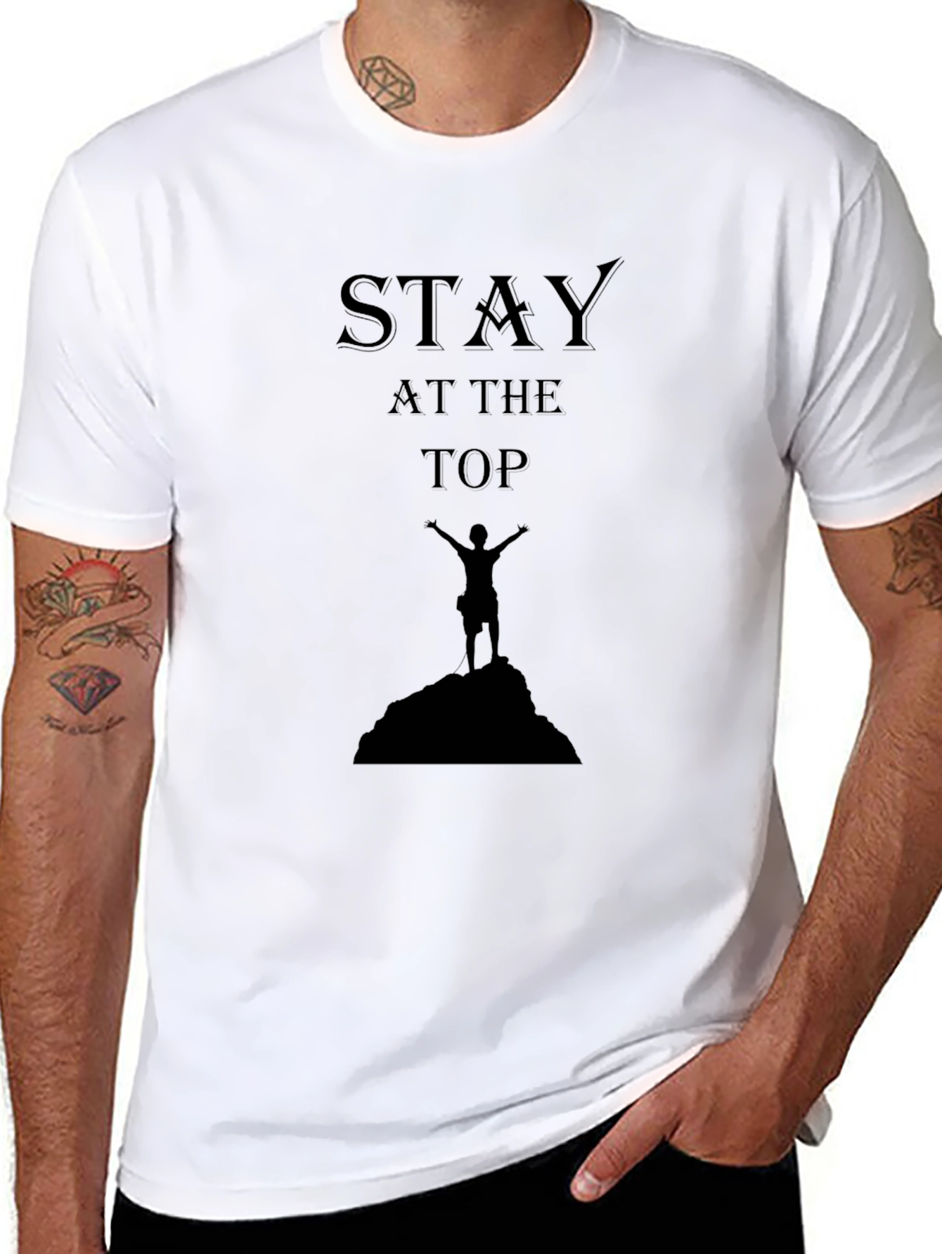 Stay at the Top Black T-Shirt