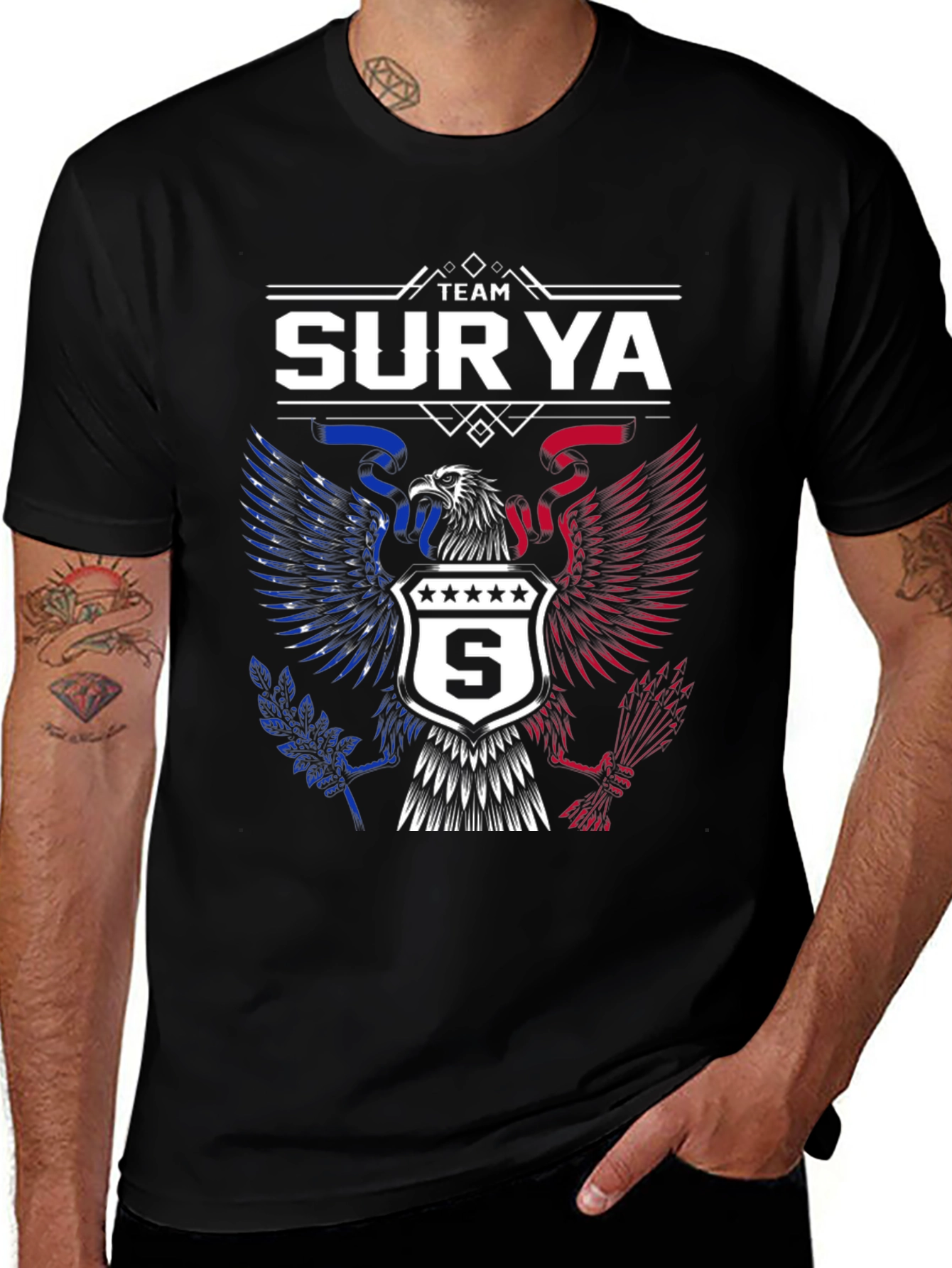 Team Surya Eagle Crest Graphic T-Shirt