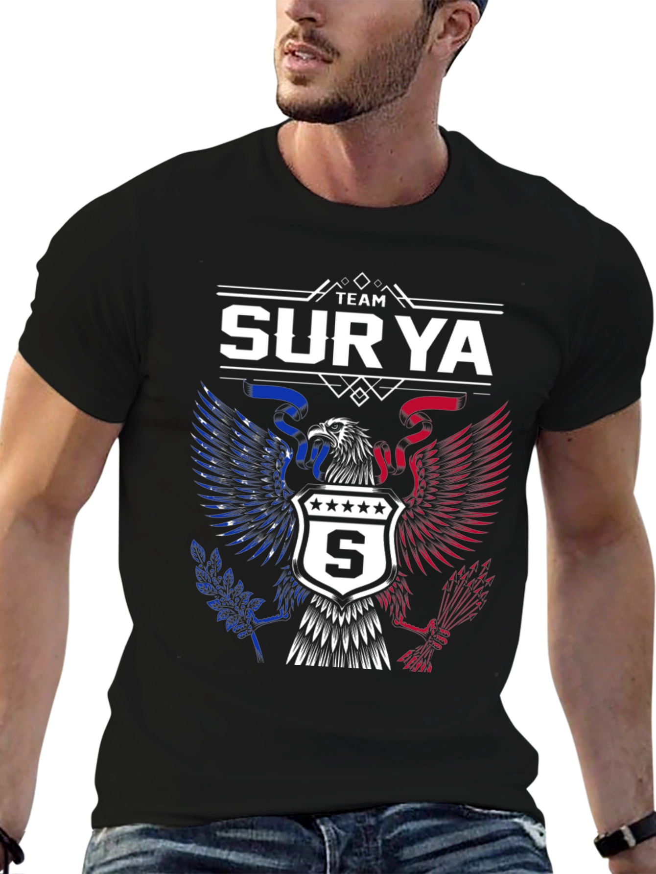 Team Surya Eagle Crest Graphic T-Shirt