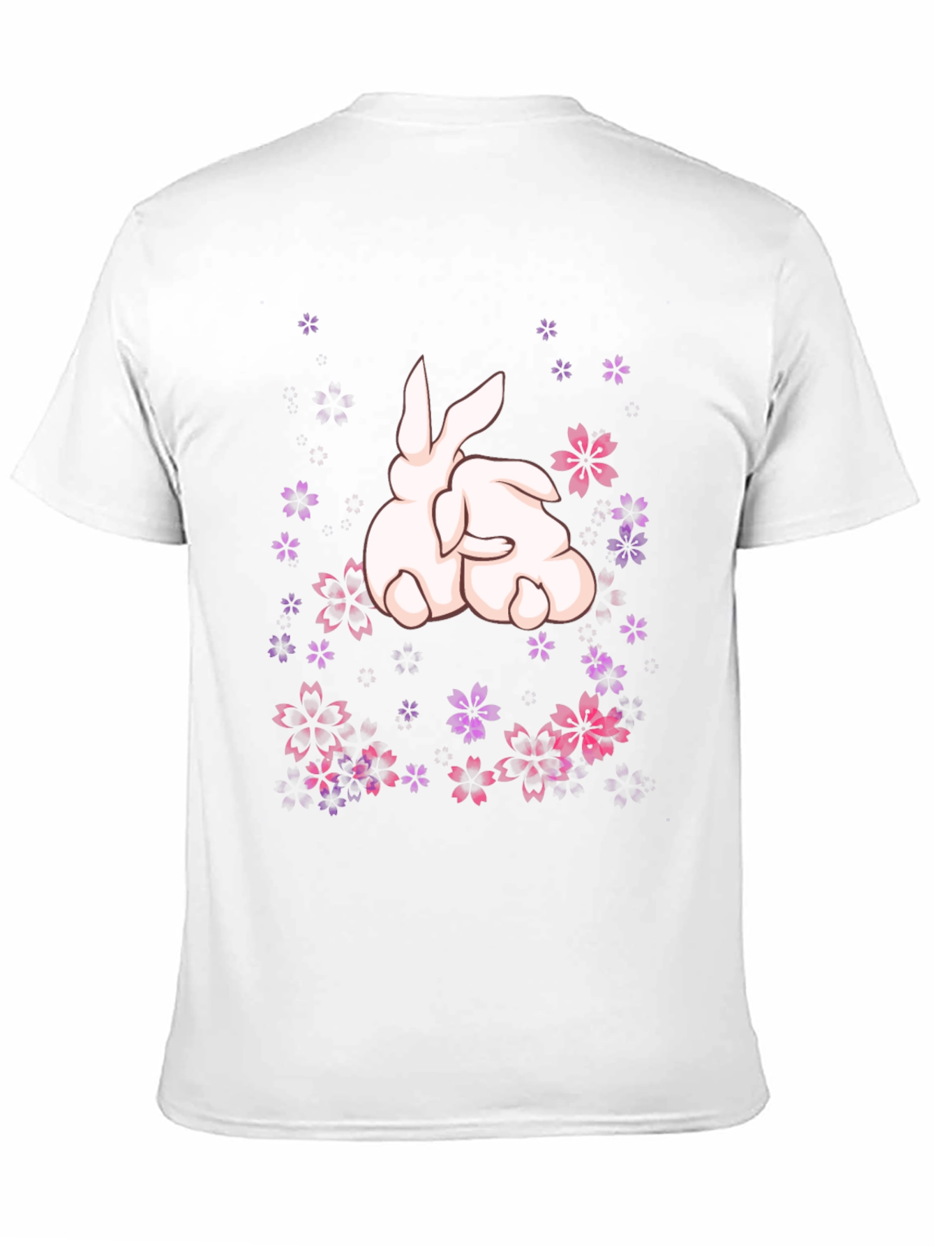 Bunny Blossom T-Shirt -  Cute Floral Rabbit Tee