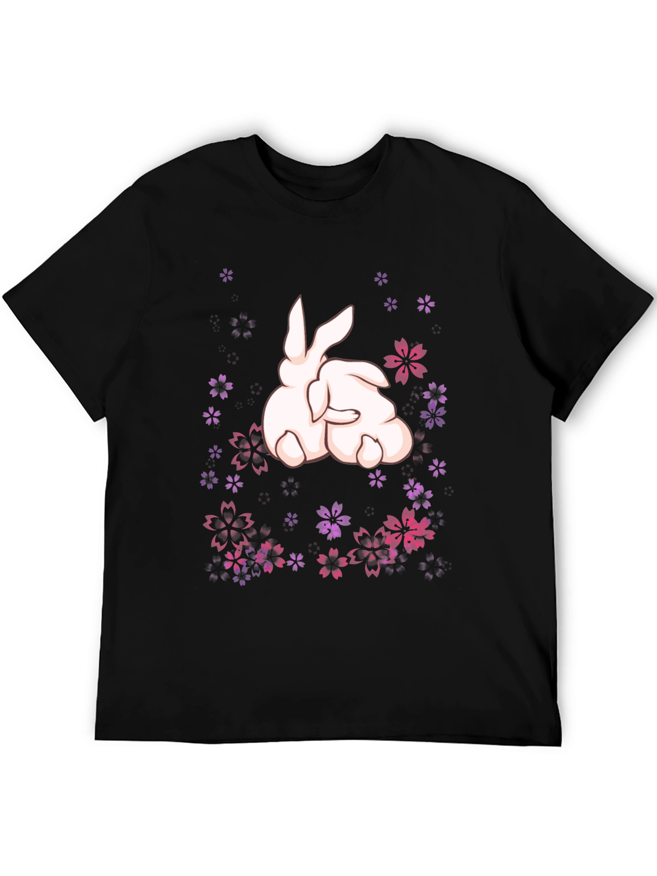 Bunny Blossom T-Shirt -  Cute Floral Rabbit Tee