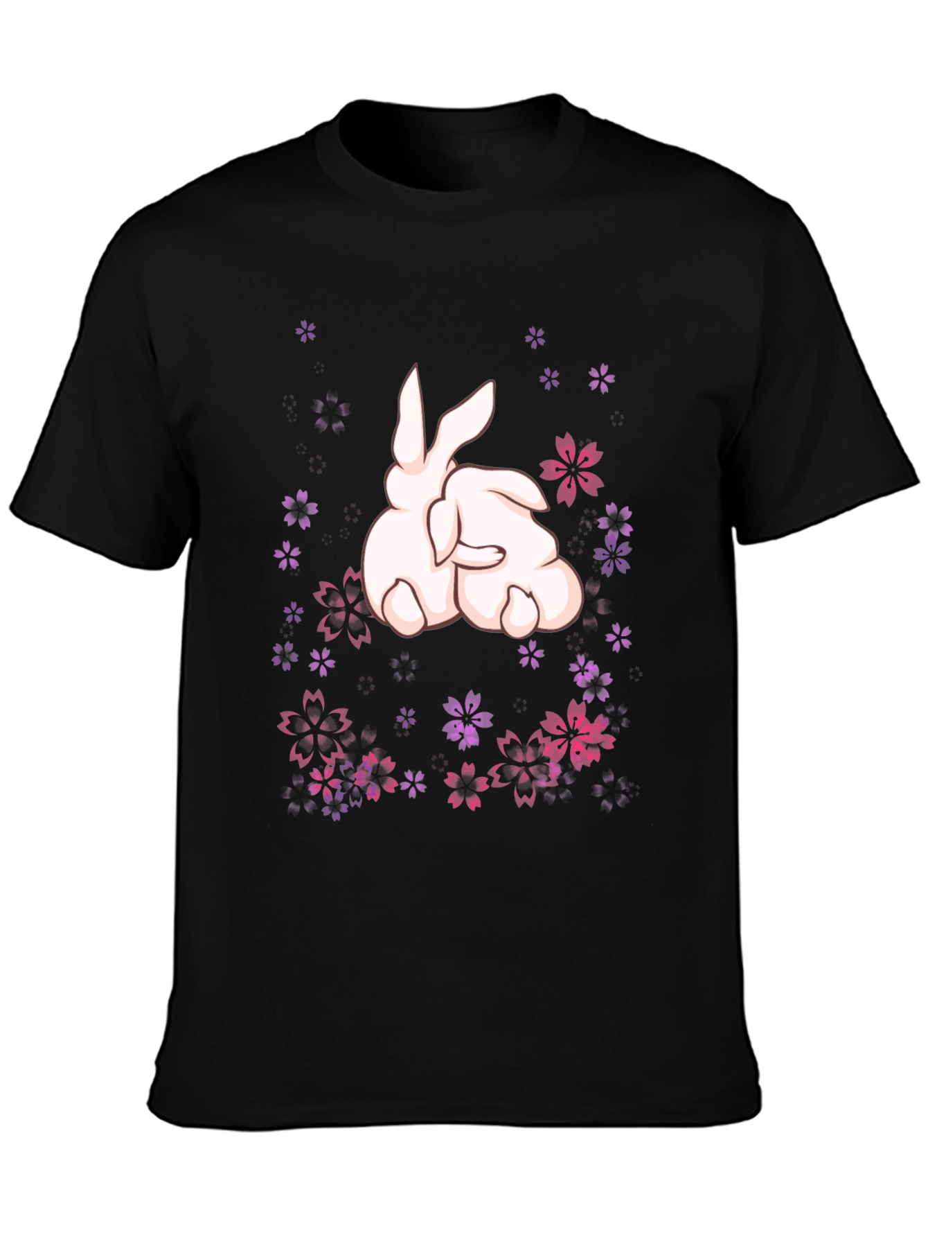 Bunny Blossom T-Shirt -  Cute Floral Rabbit Tee