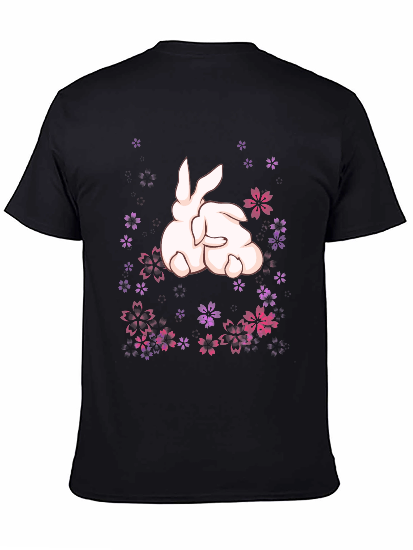 Bunny Blossom T-Shirt -  Cute Floral Rabbit Tee