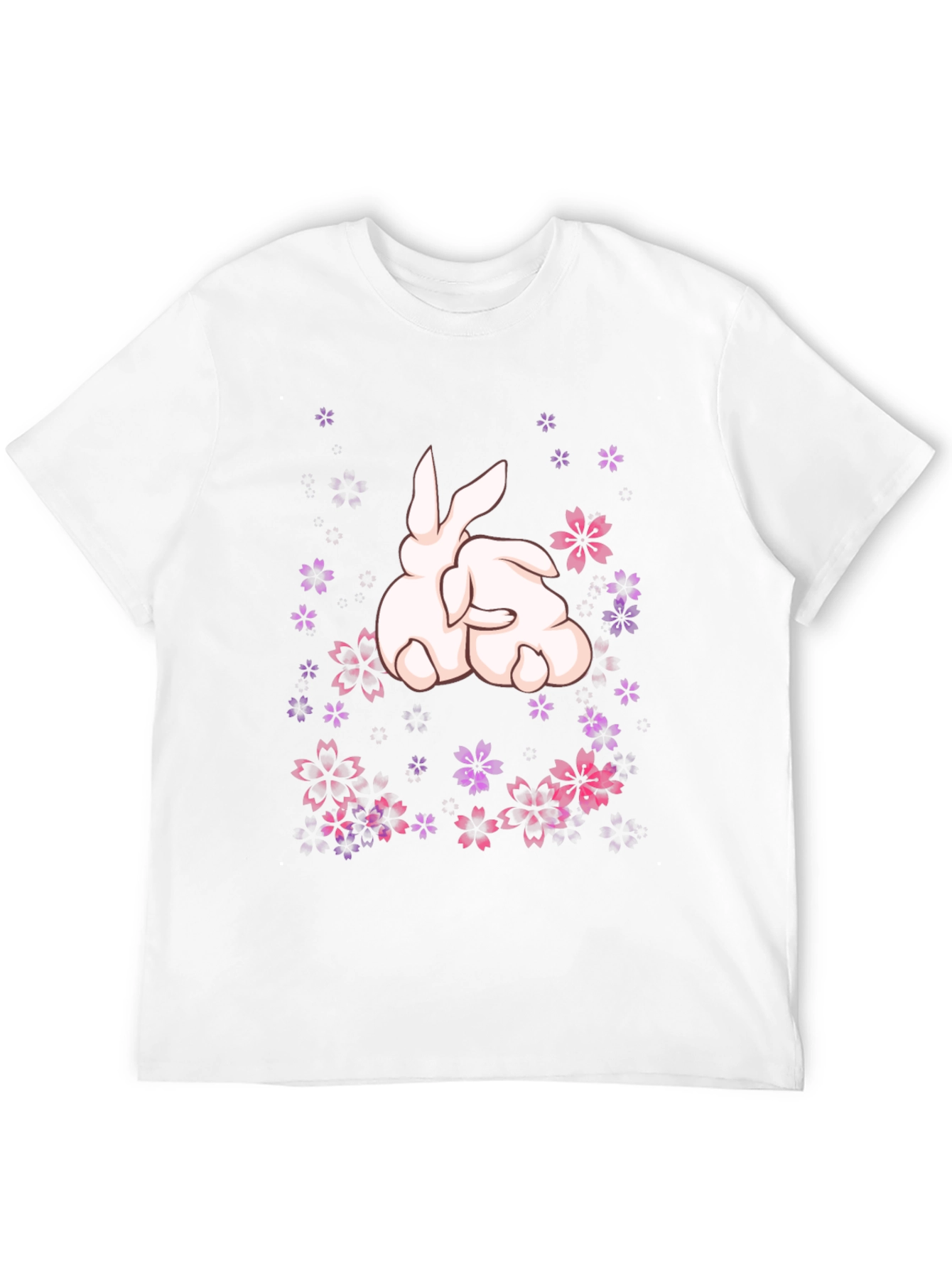 Bunny Blossom T-Shirt -  Cute Floral Rabbit Tee