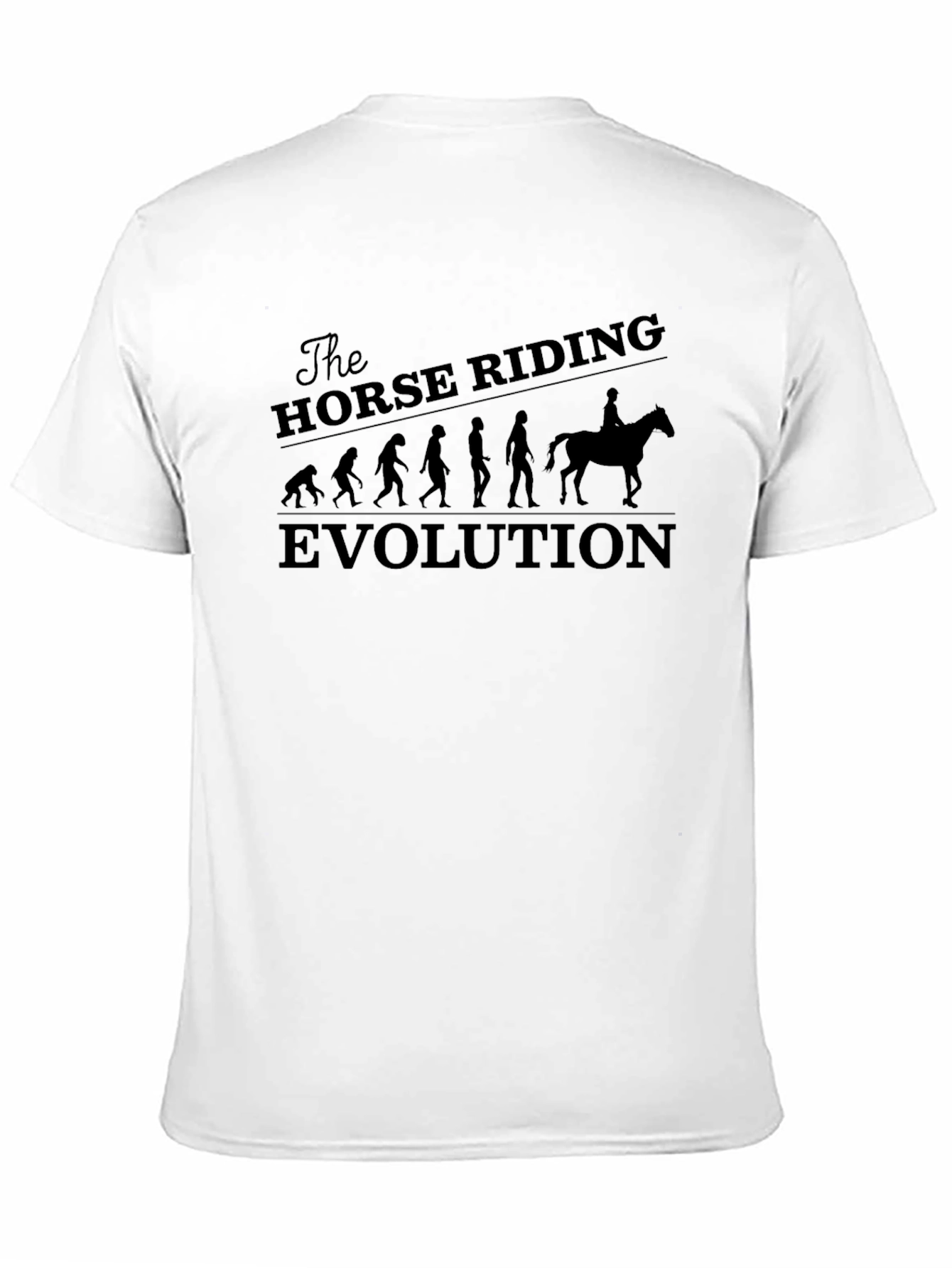 Horse Riding Evolution Graphic Tee - Black