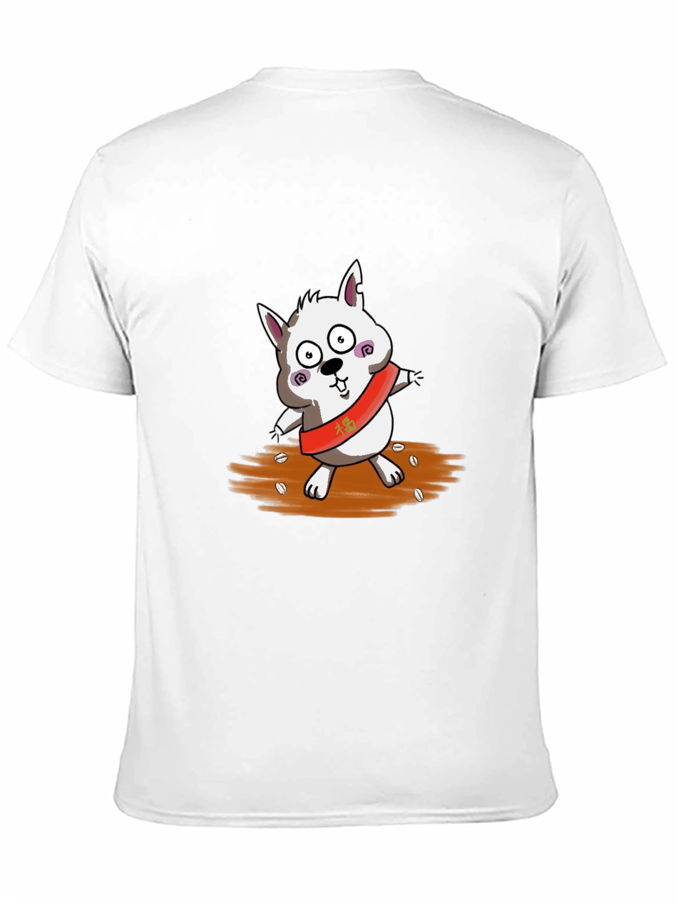 Cartoon Dog Graphic Black T-Shirt