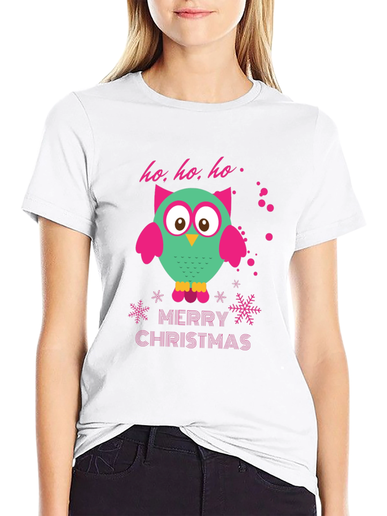 Festive Owl Merry Christmas T-Shirt