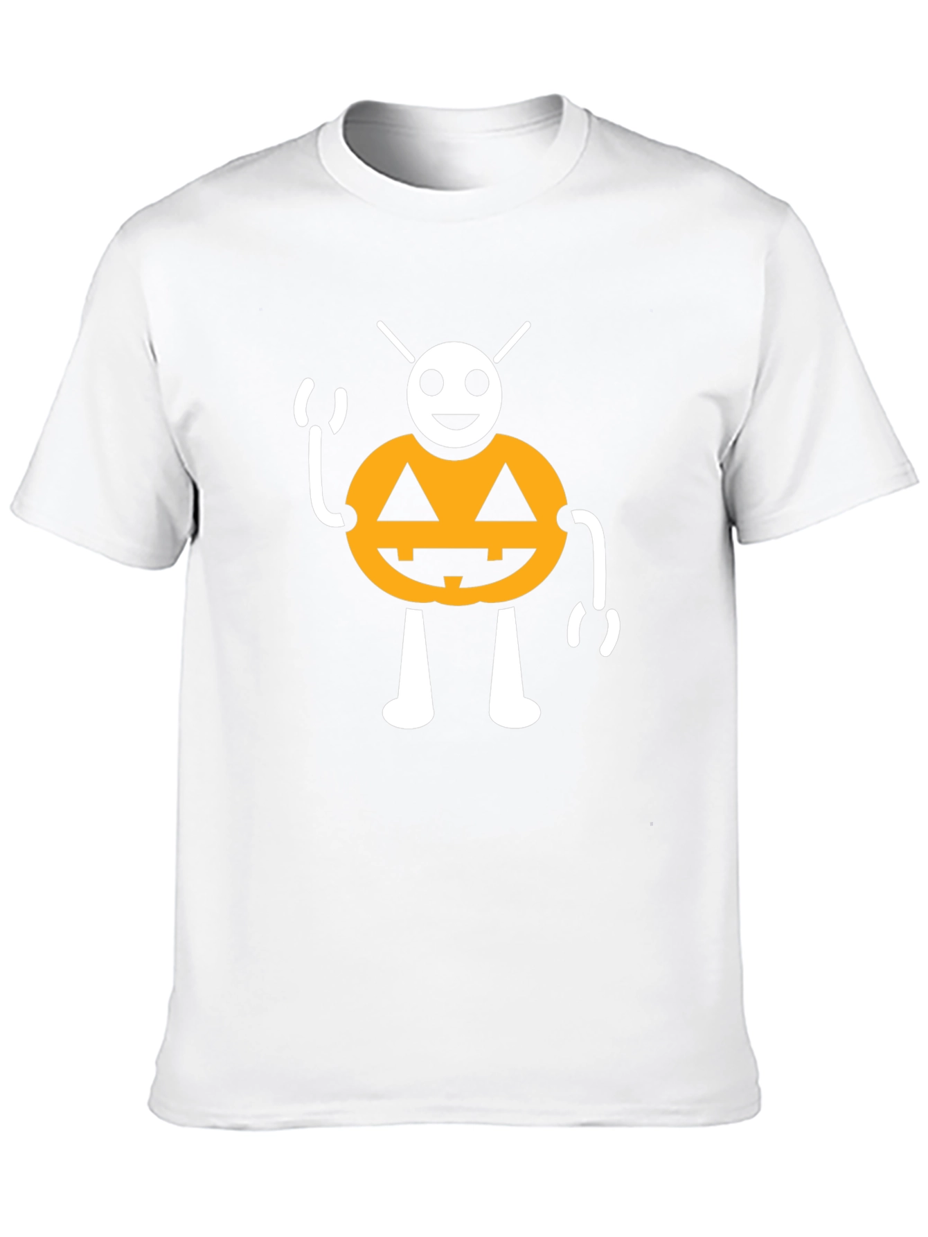 Halloween Pumpkin Character Black T-Shirt