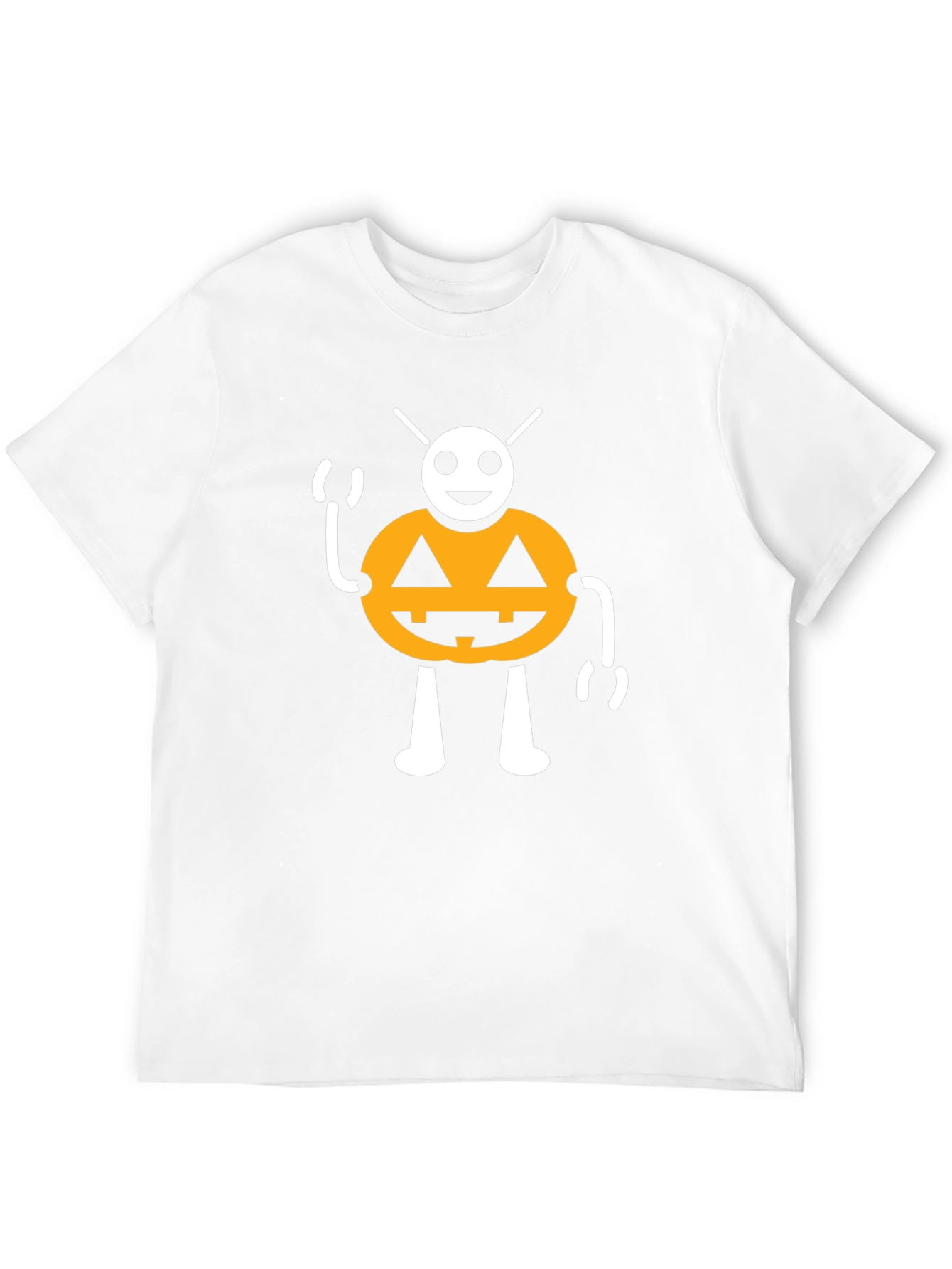 Halloween Pumpkin Character Black T-Shirt