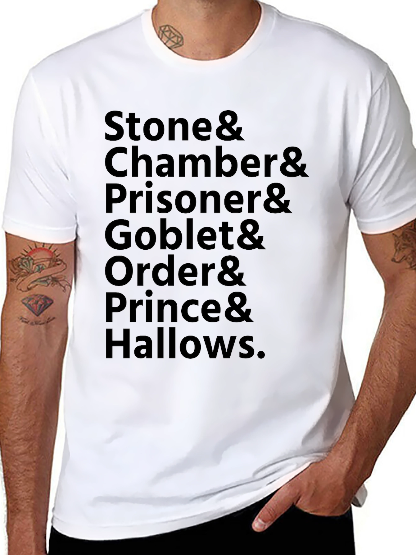 Harry Potter Book Titles T-Shirt - Black